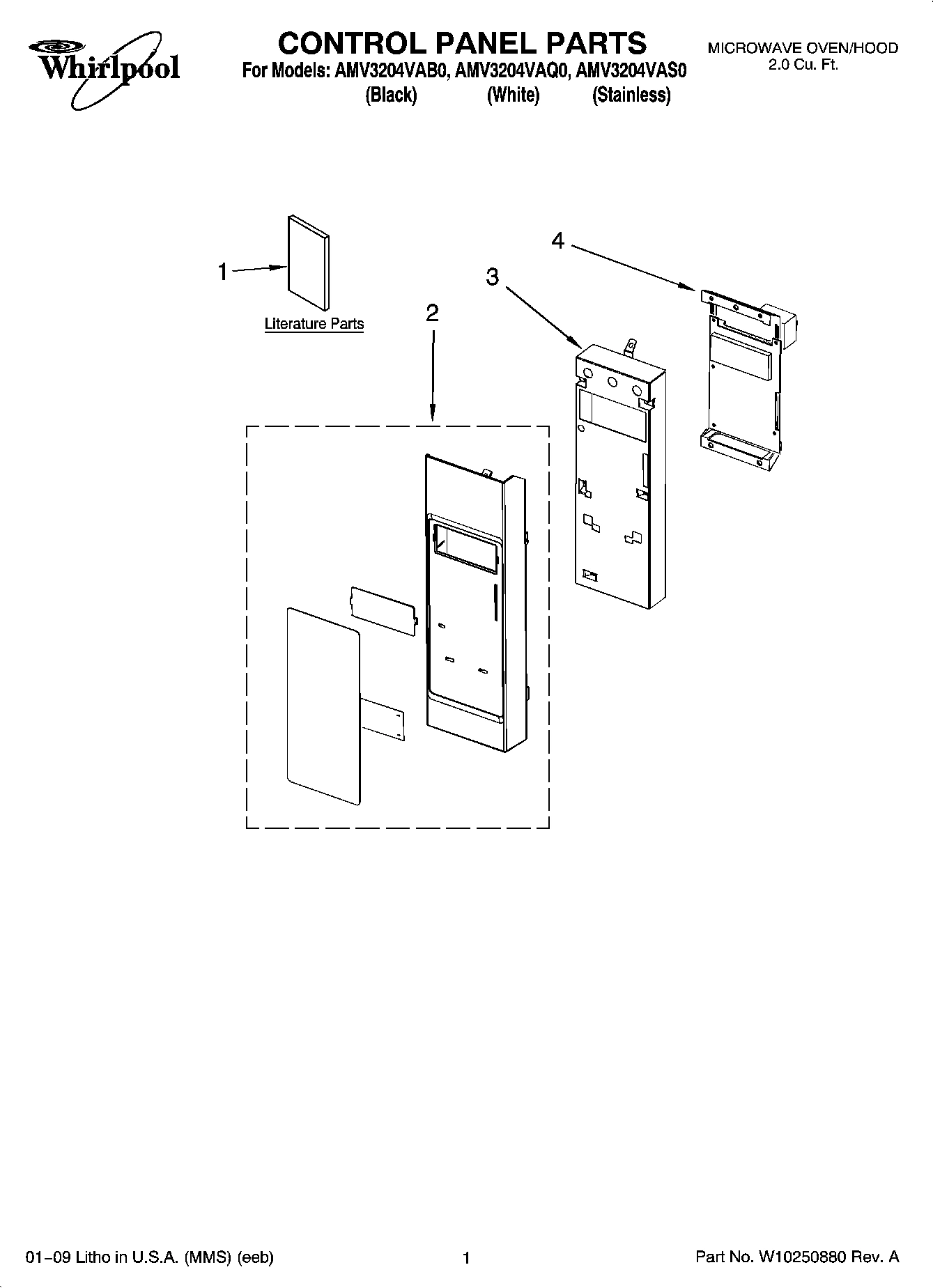 01 - CONTROL PANEL PARTS