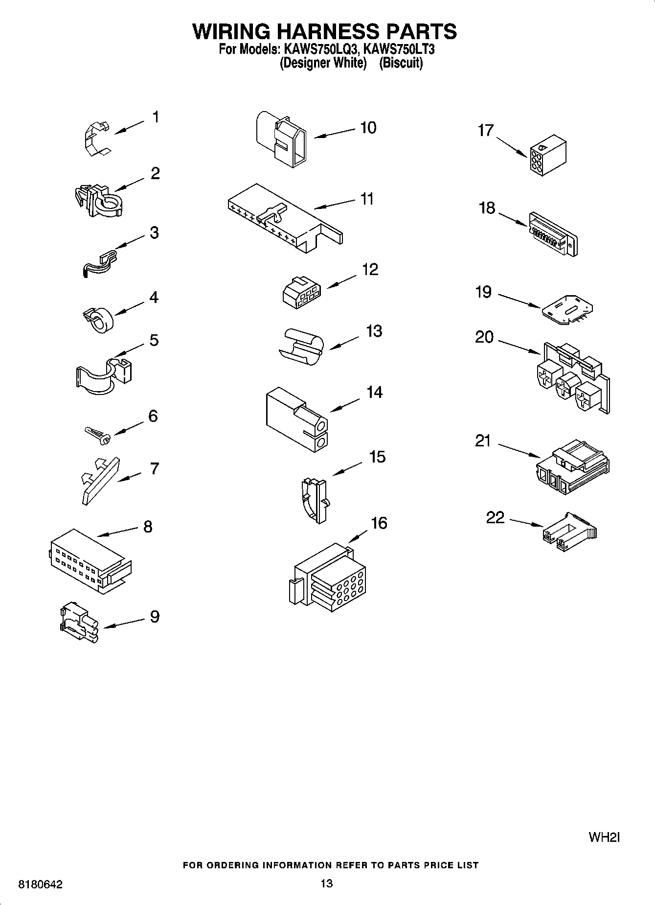 10 - WIRING HARNESS PARTS, MISCELLANEOUS PARTS, OPTIONAL PARTS (NOT INCLUDED)