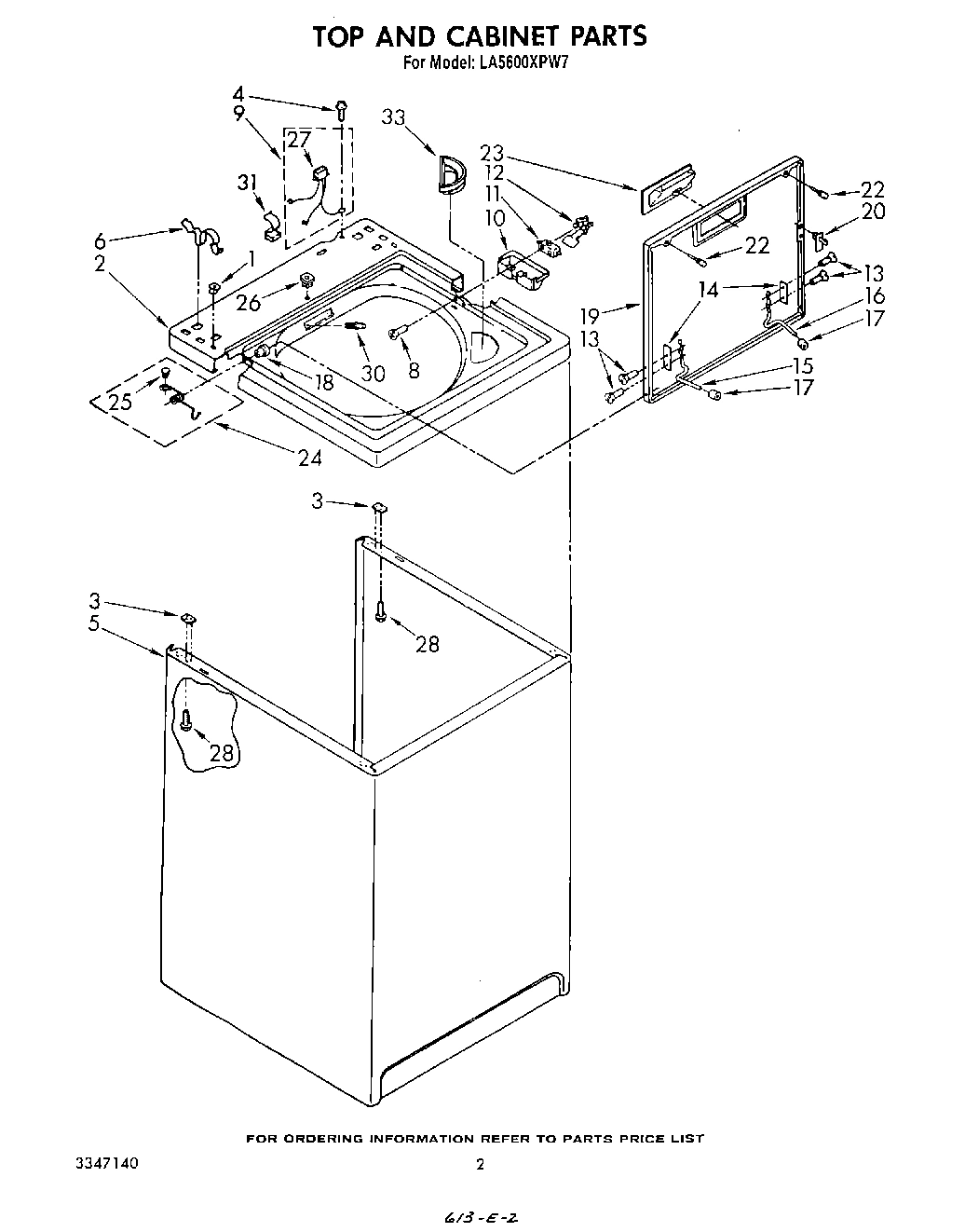 02 - TOP AND CABINET , LITERATURE AND OPTIONAL