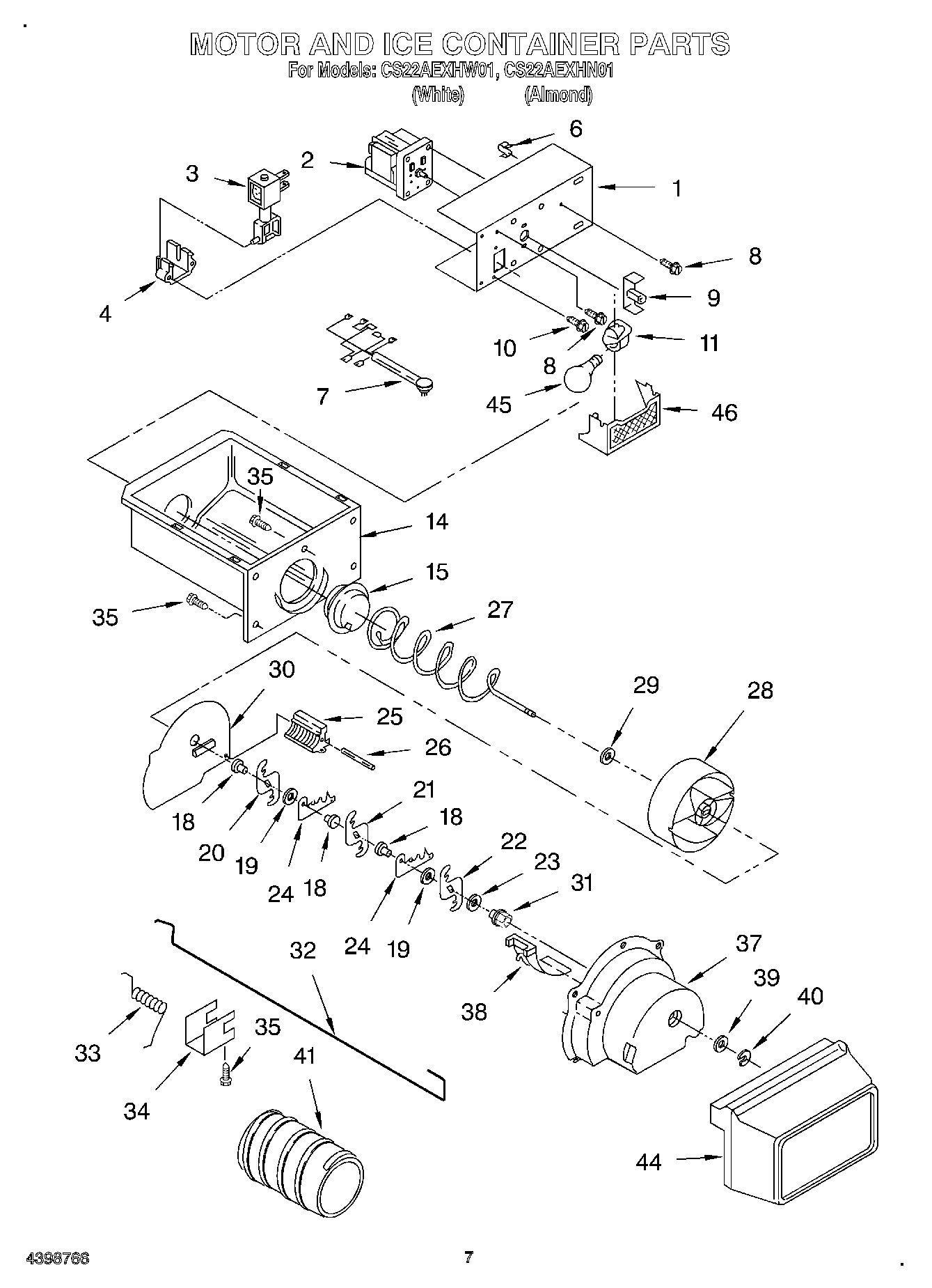 05 - MOTOR AND ICE CONTAINER