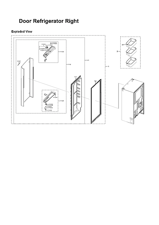 RIGHT REFRIGERATOR DOOR PARTS