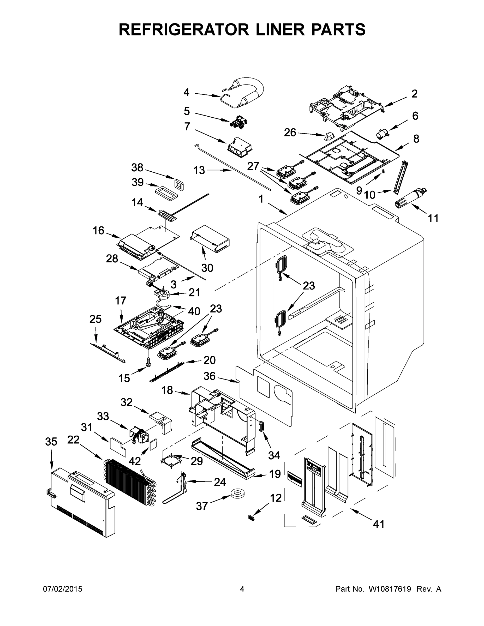 03 - REFRIGERATOR LINER PARTS