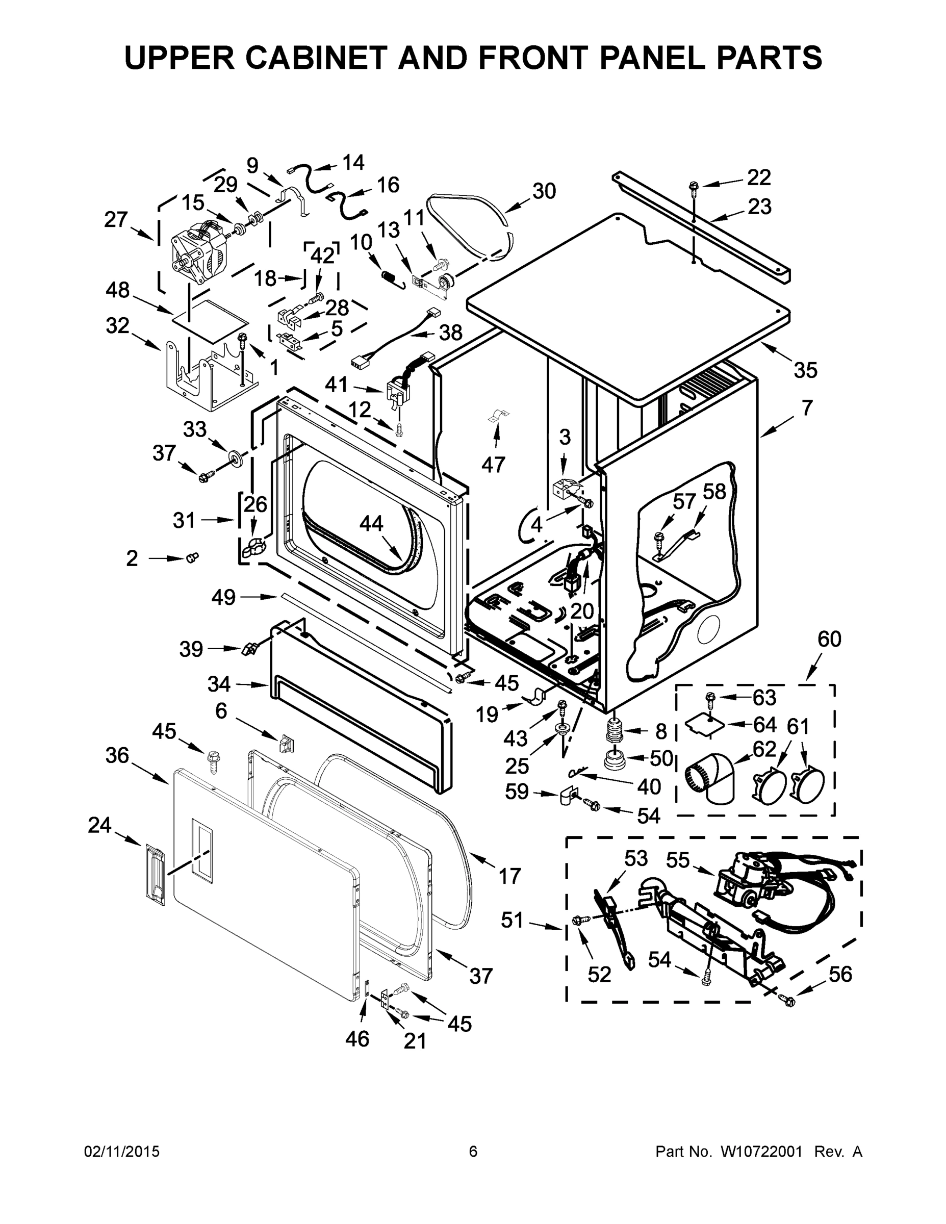 04 - UPPER CABINET AND FRONT PANEL PARTS
