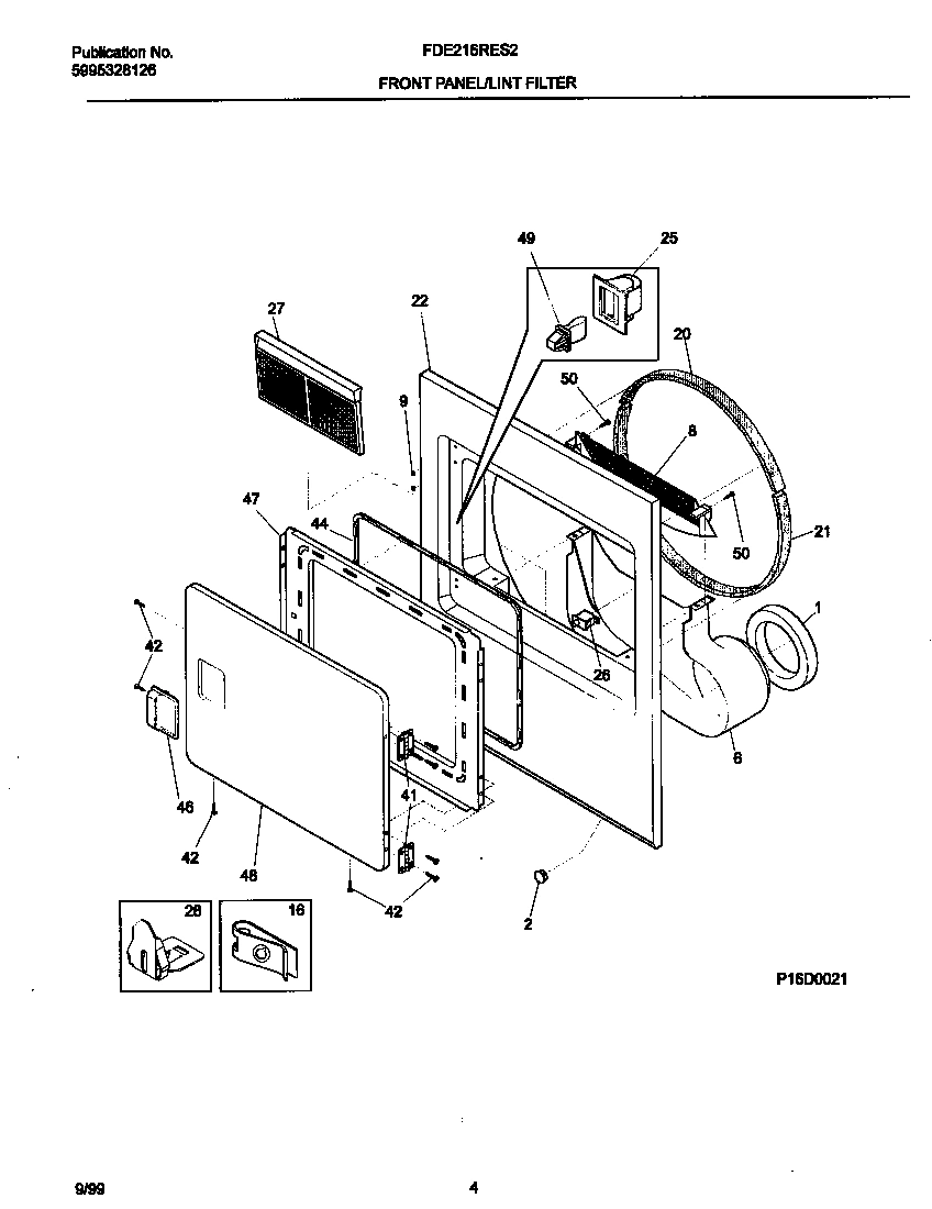03 - FRONT PANEL/LINT TRAP