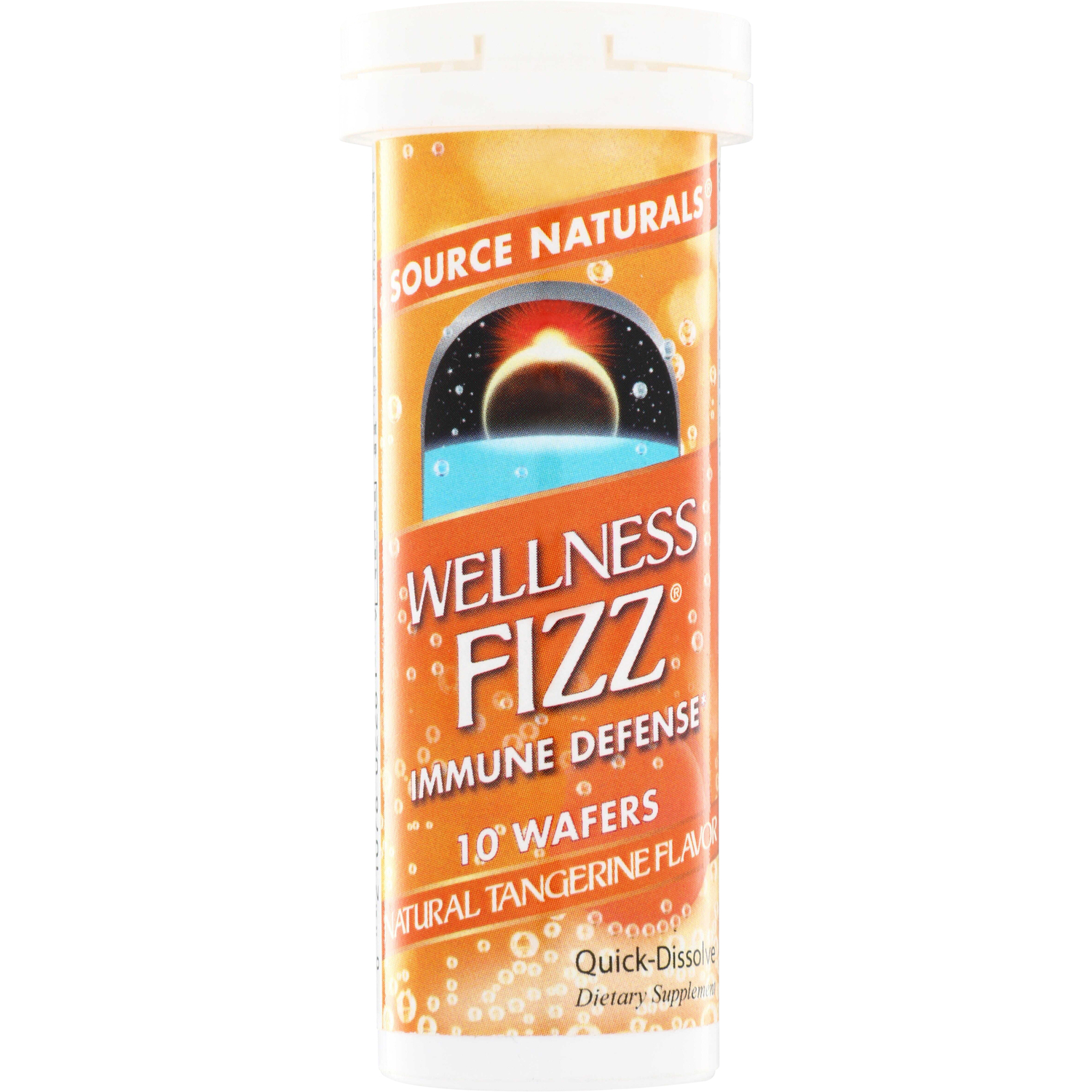 Source Naturals Wellness Fizz Immune Defense - Natural Orange Vitamin | 10 Wafers