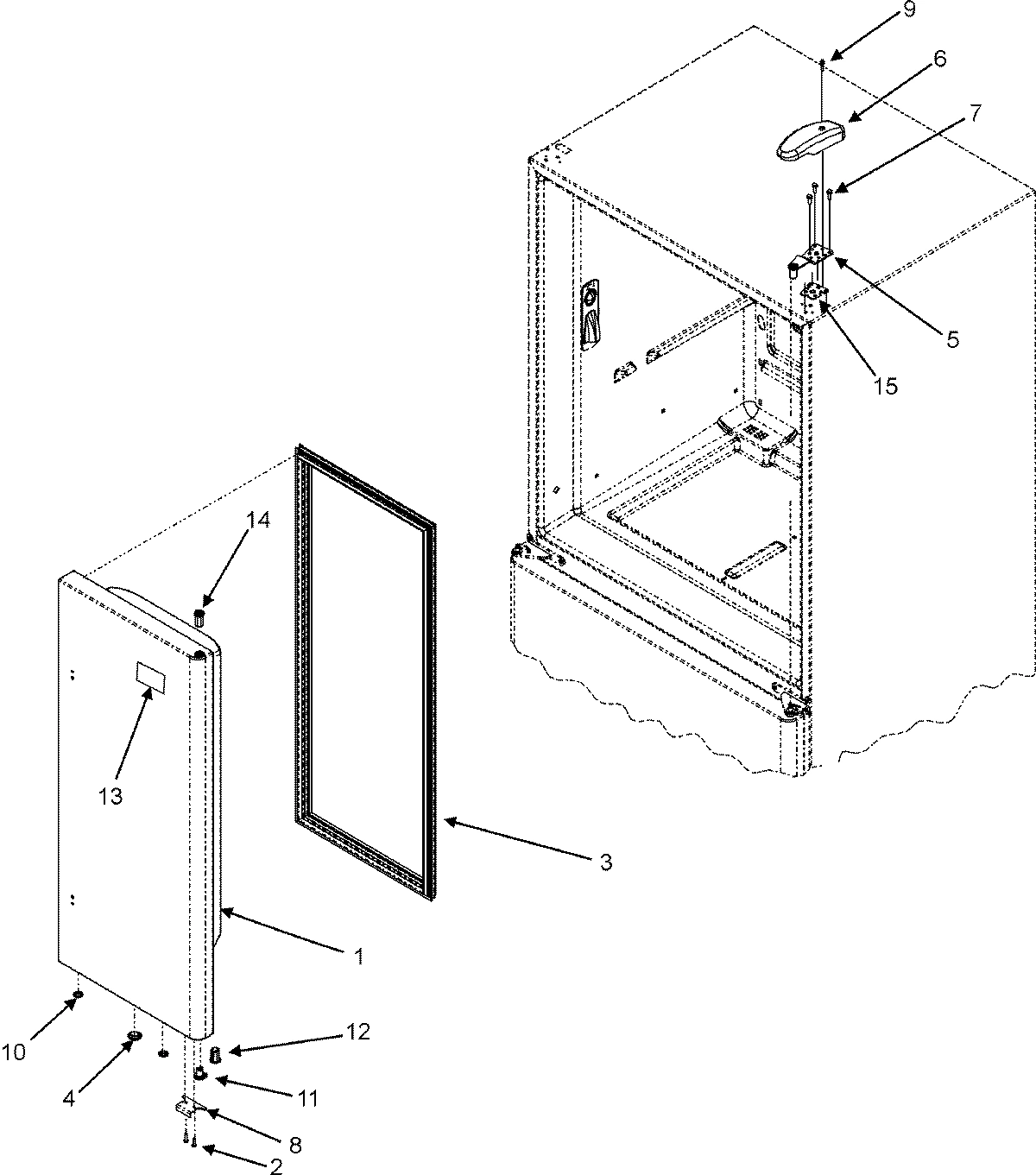 15 - RIGHT REFRIGERATOR DOOR