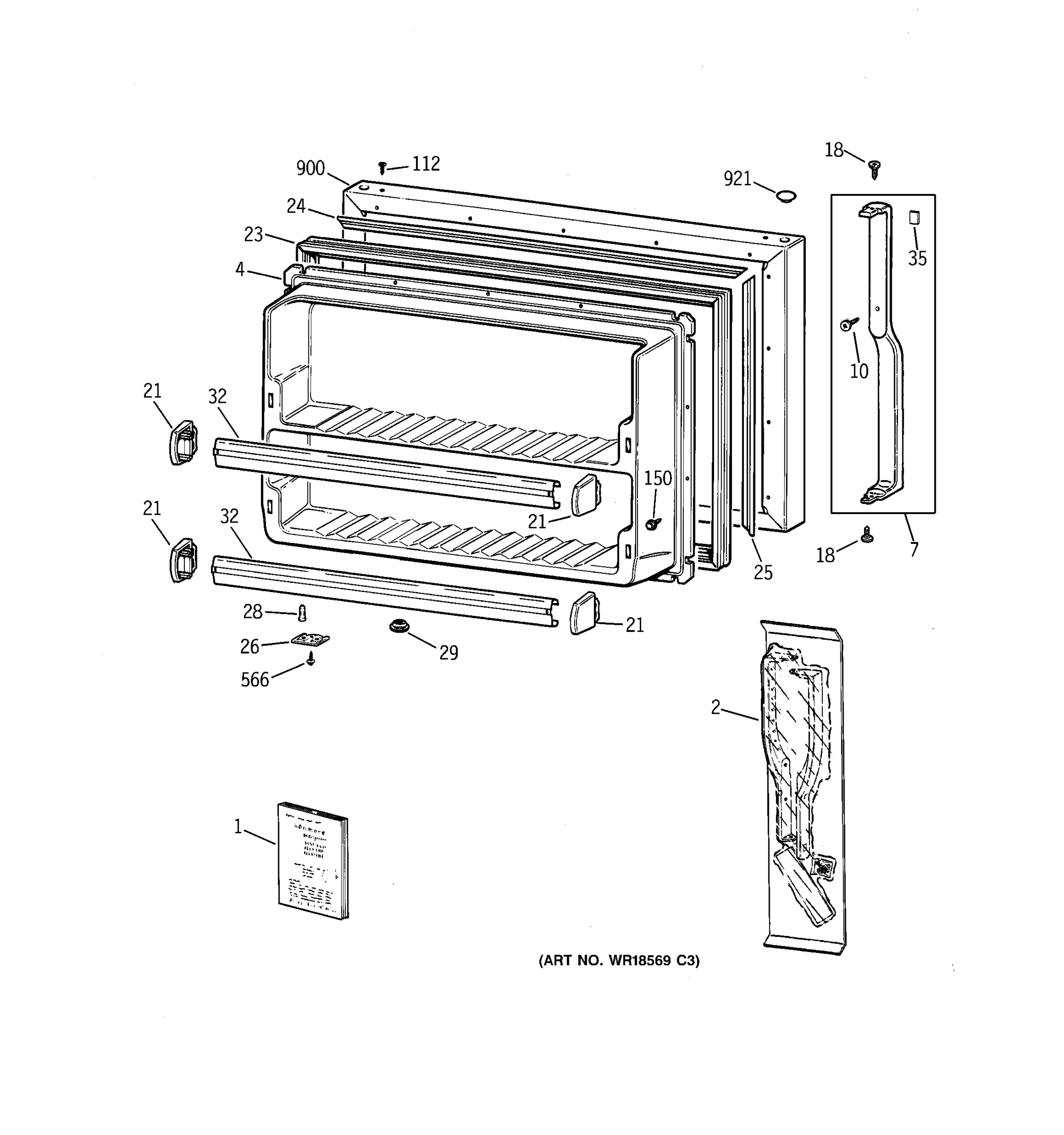 FREEZER DOOR