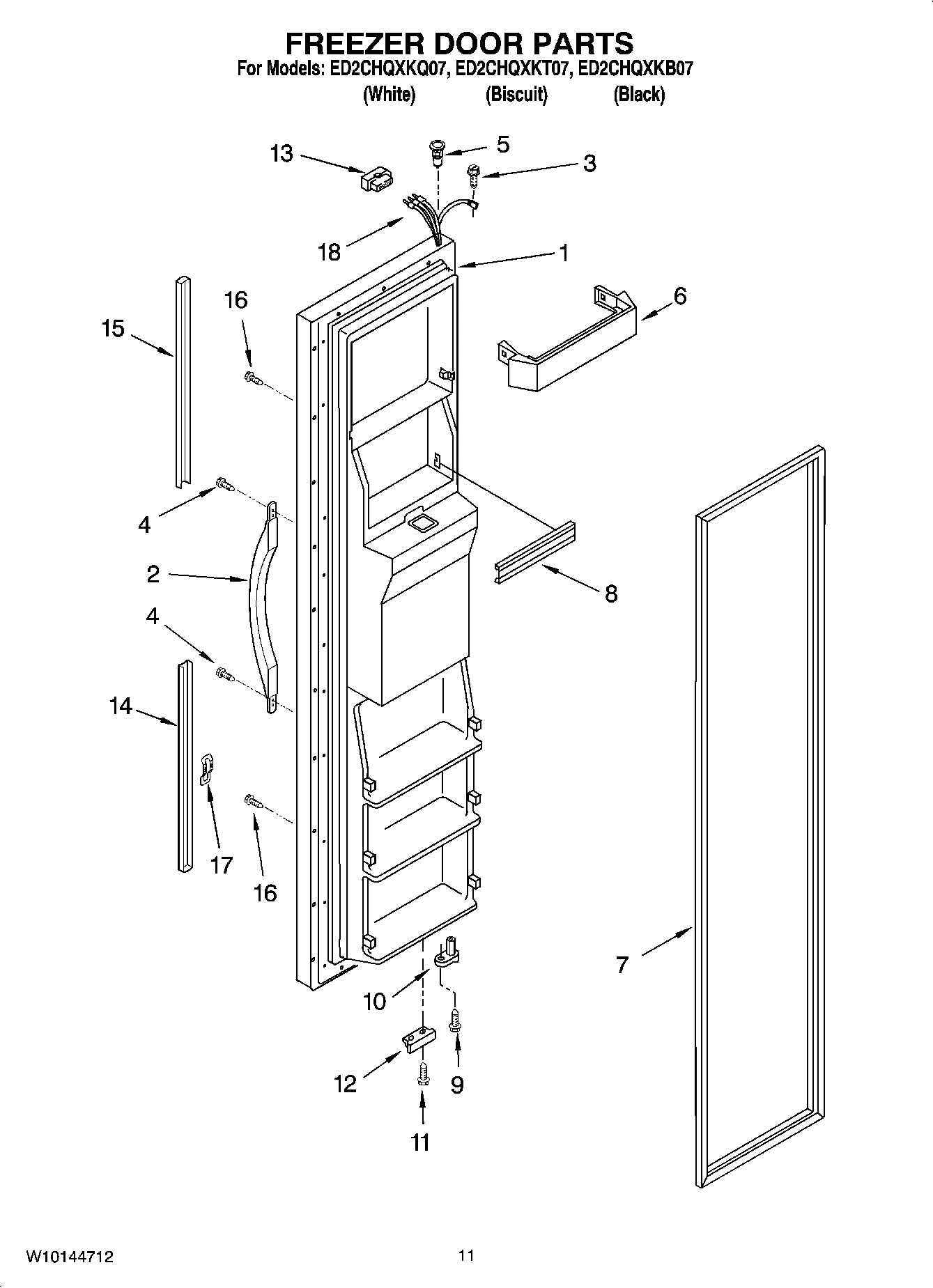 08 - FREEZER DOOR PARTS