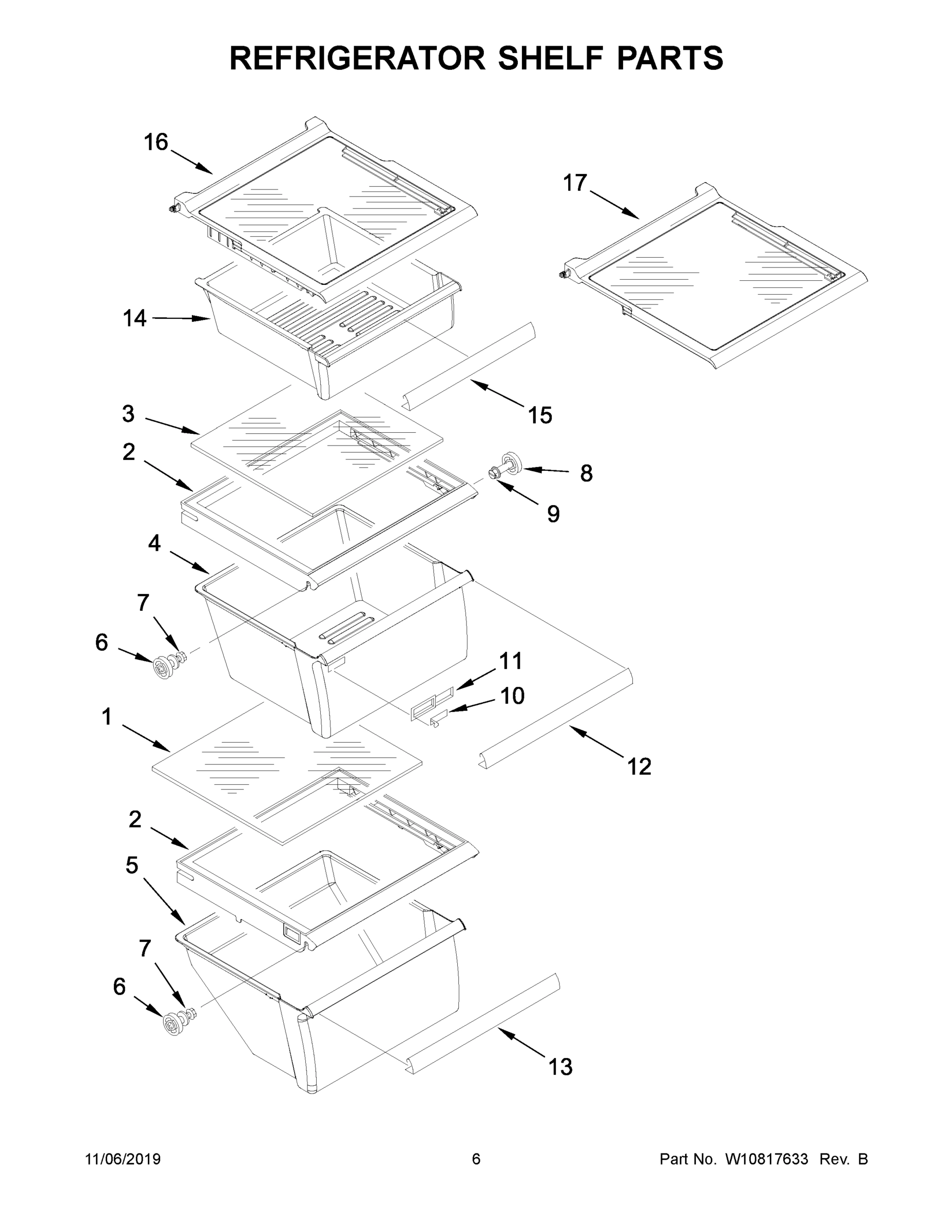 04 - REFRIGERATOR SHELF PARTS