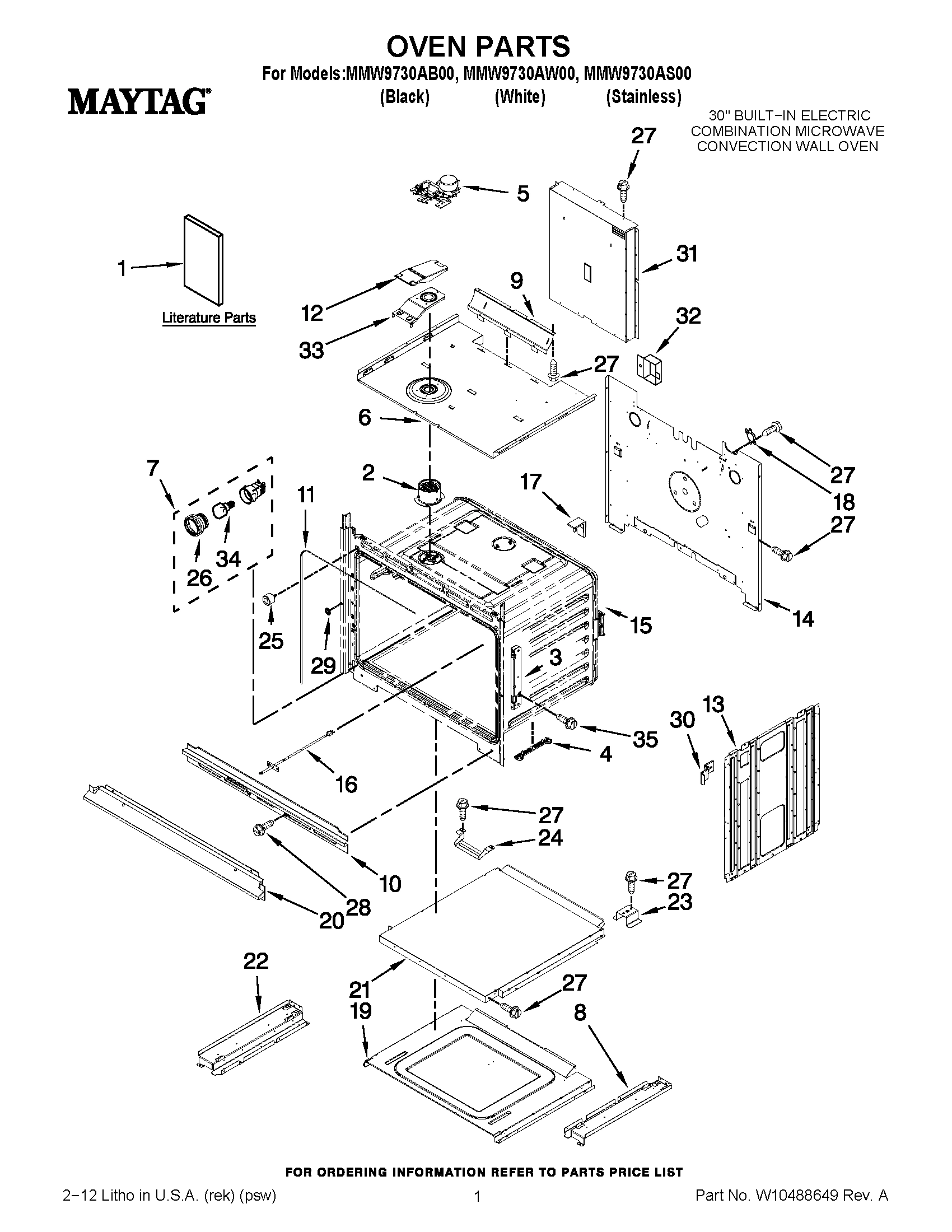 01 - OVEN PARTS