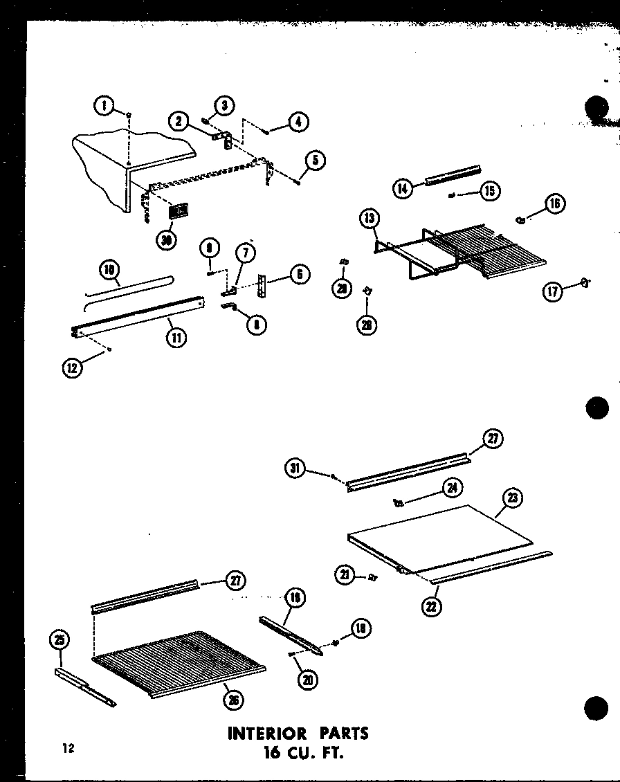 05 - INTERIOR PARTS 16 CU. FT.