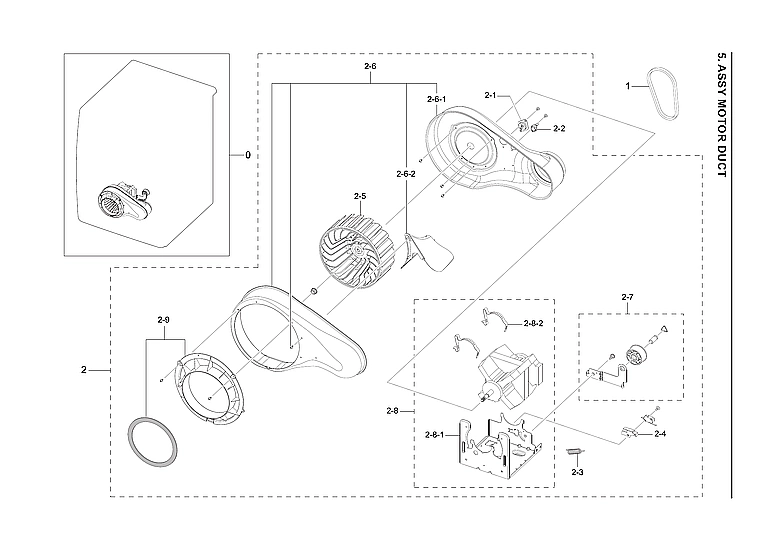 MOTOR DUCT ASSY