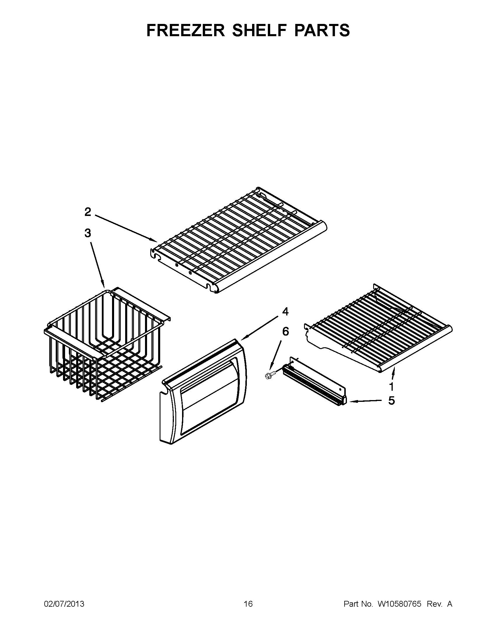 08 - FREEZER SHELF PARTS