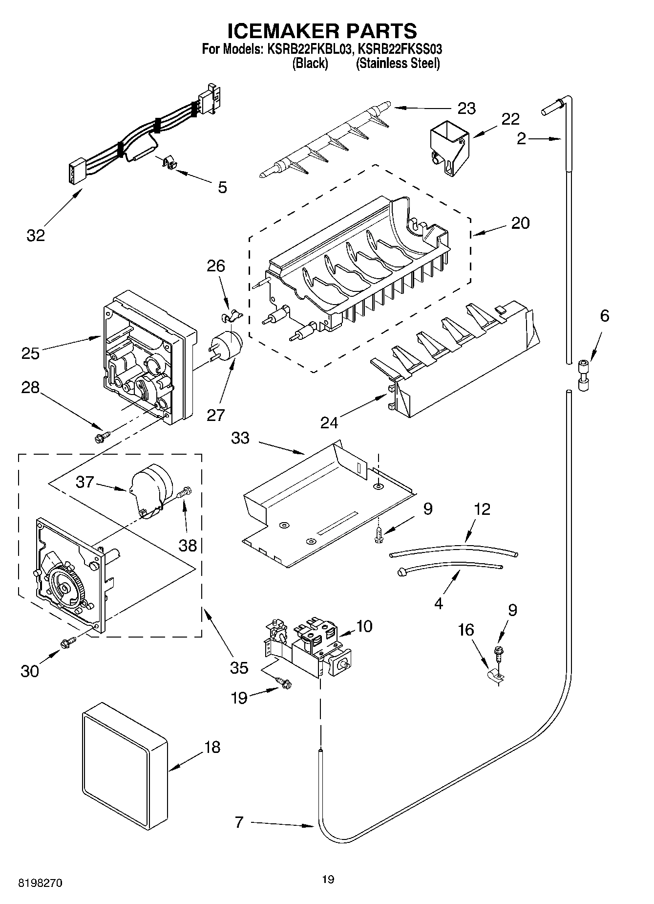 11 - ICEMAKER PARTS