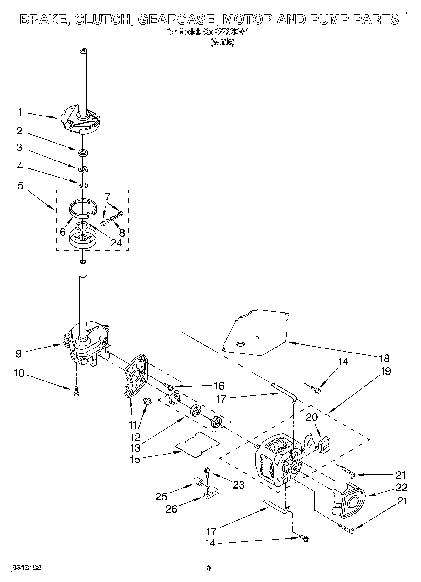 06 - BRAKE, CLUTCH, GEARCASE, MOTOR AND PUMP