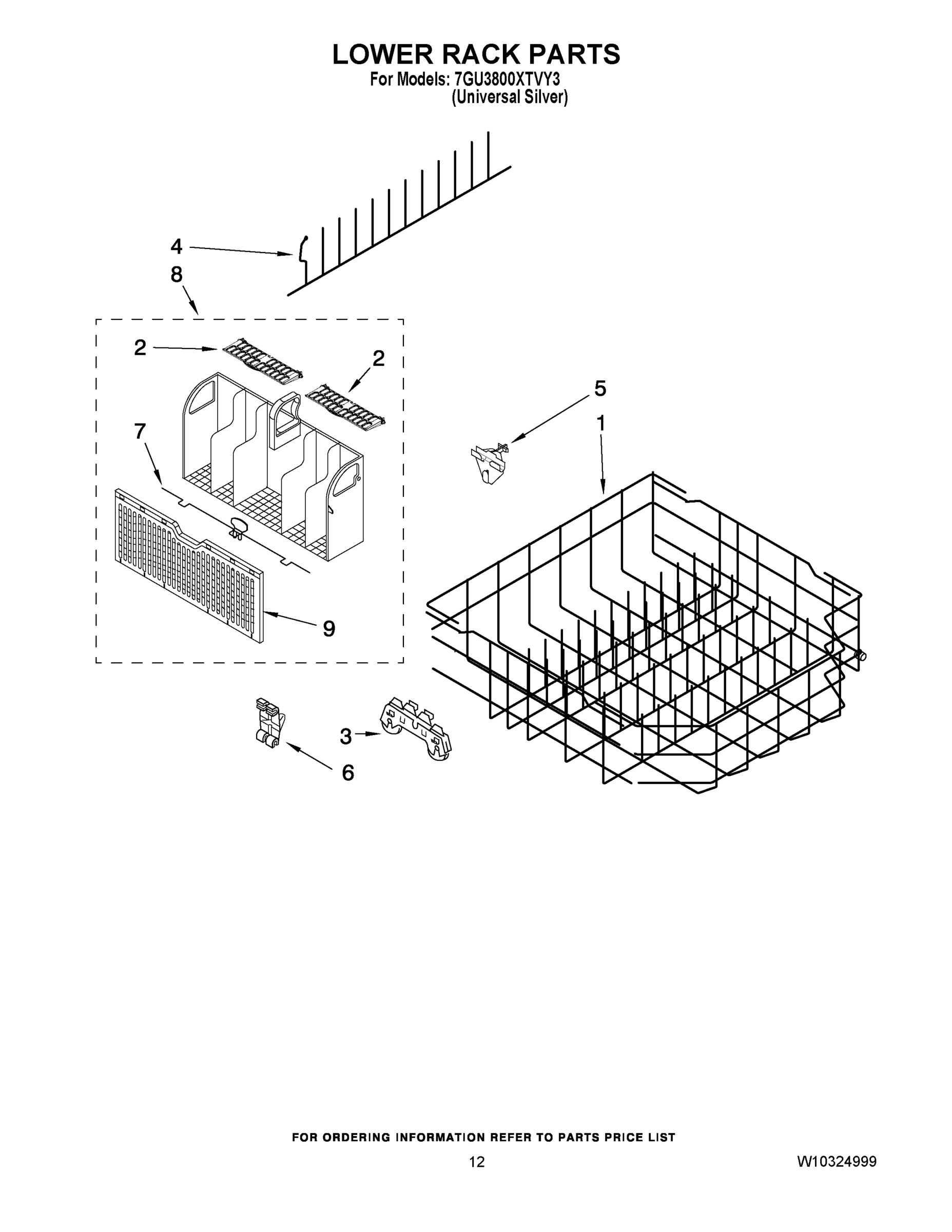 10 - LOWER RACK PARTS