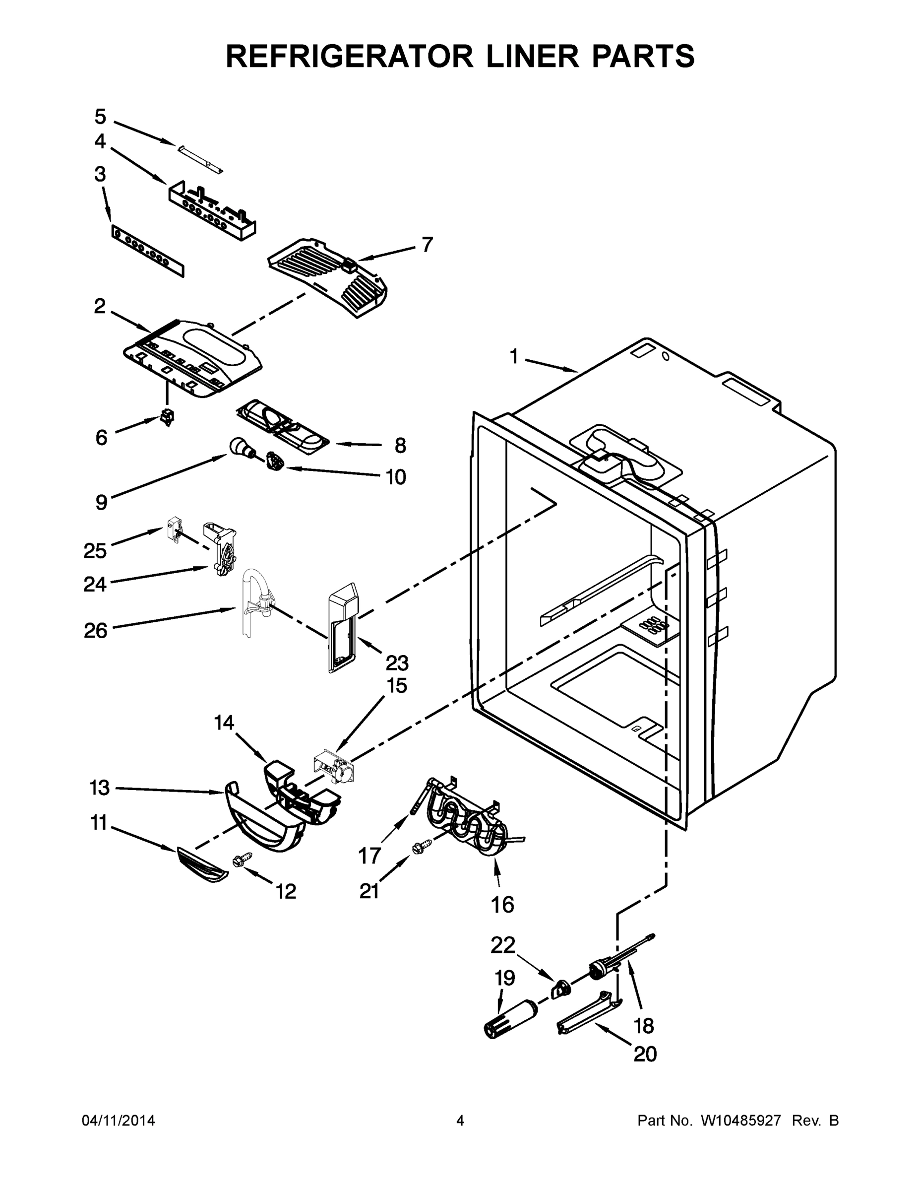 03 - REFRIGERATOR LINER PARTS