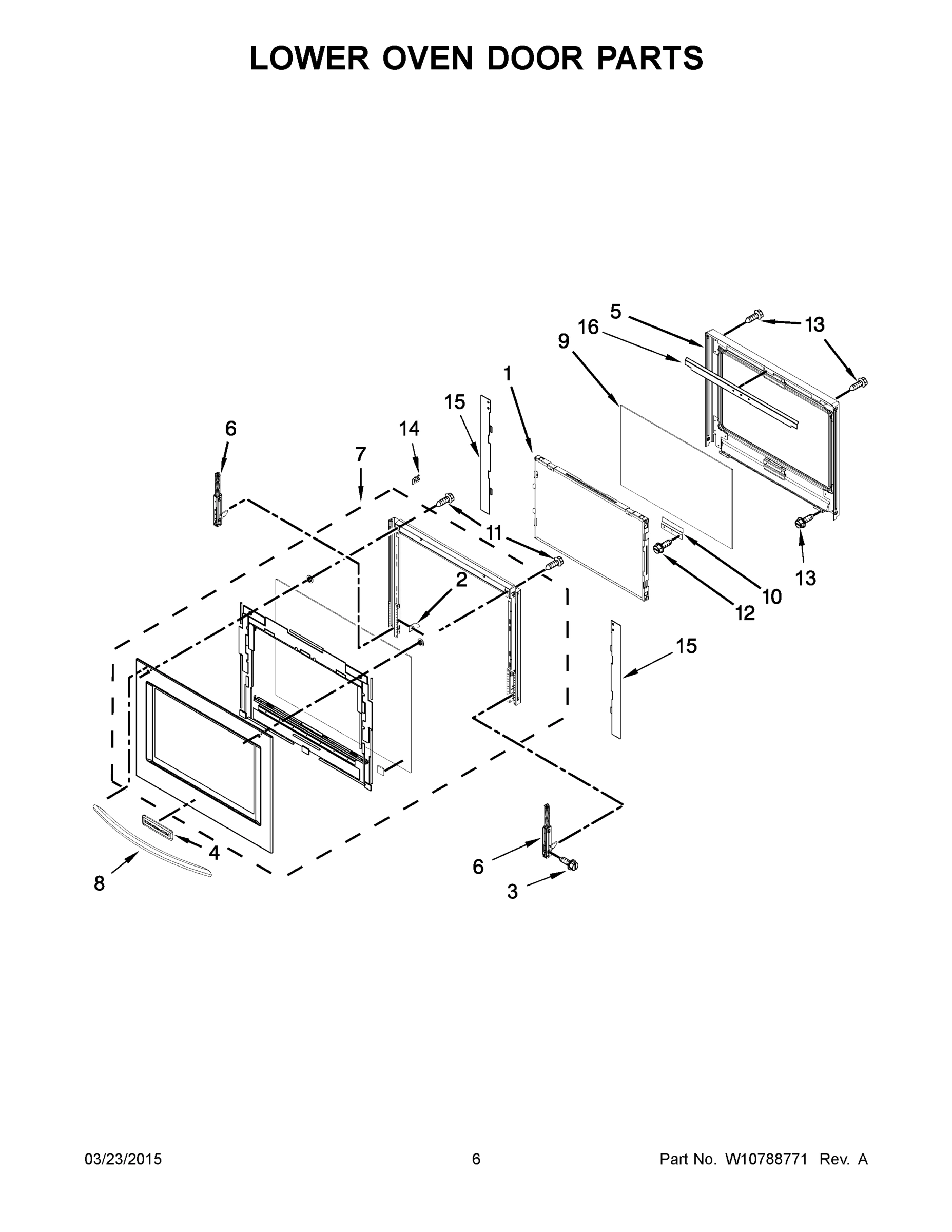 04 - LOWER OVEN DOOR PARTS