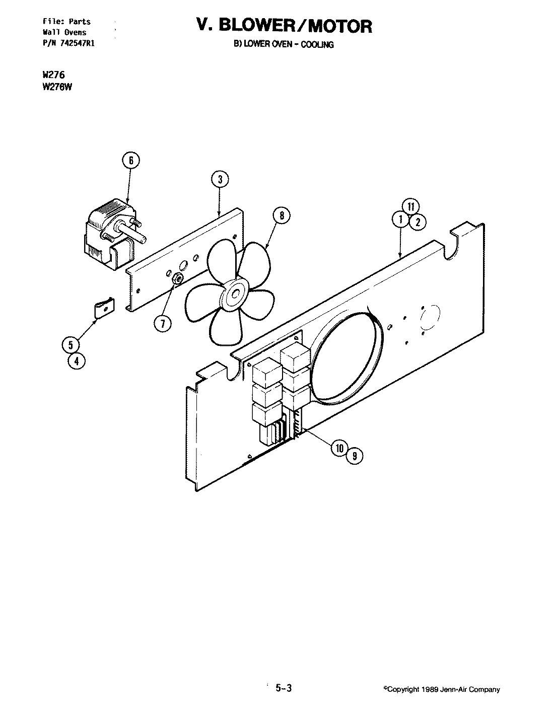03 - BLOWER MOTOR (COOLING FAN LOWER W276W)