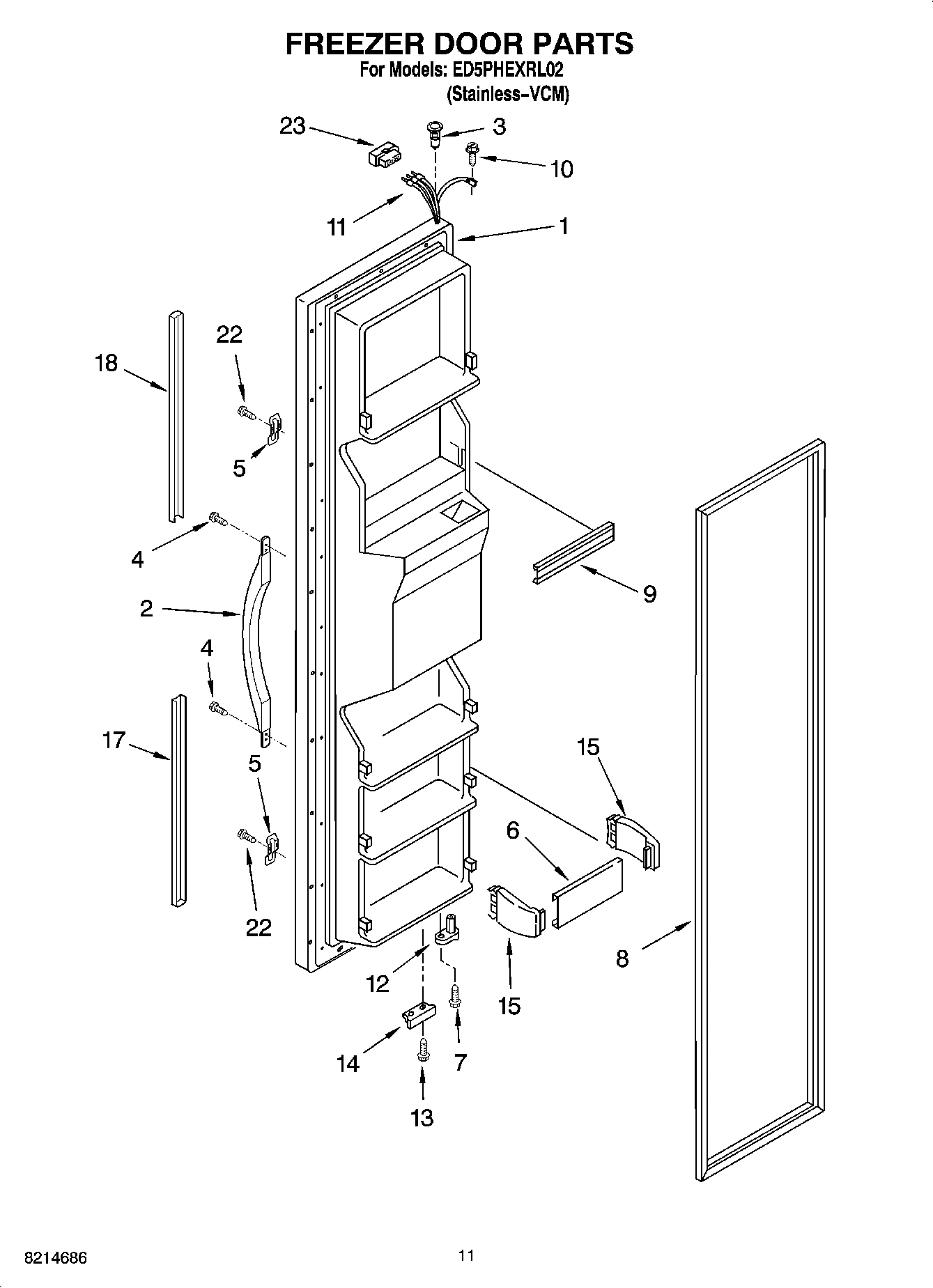 07 - FREEZER DOOR PARTS