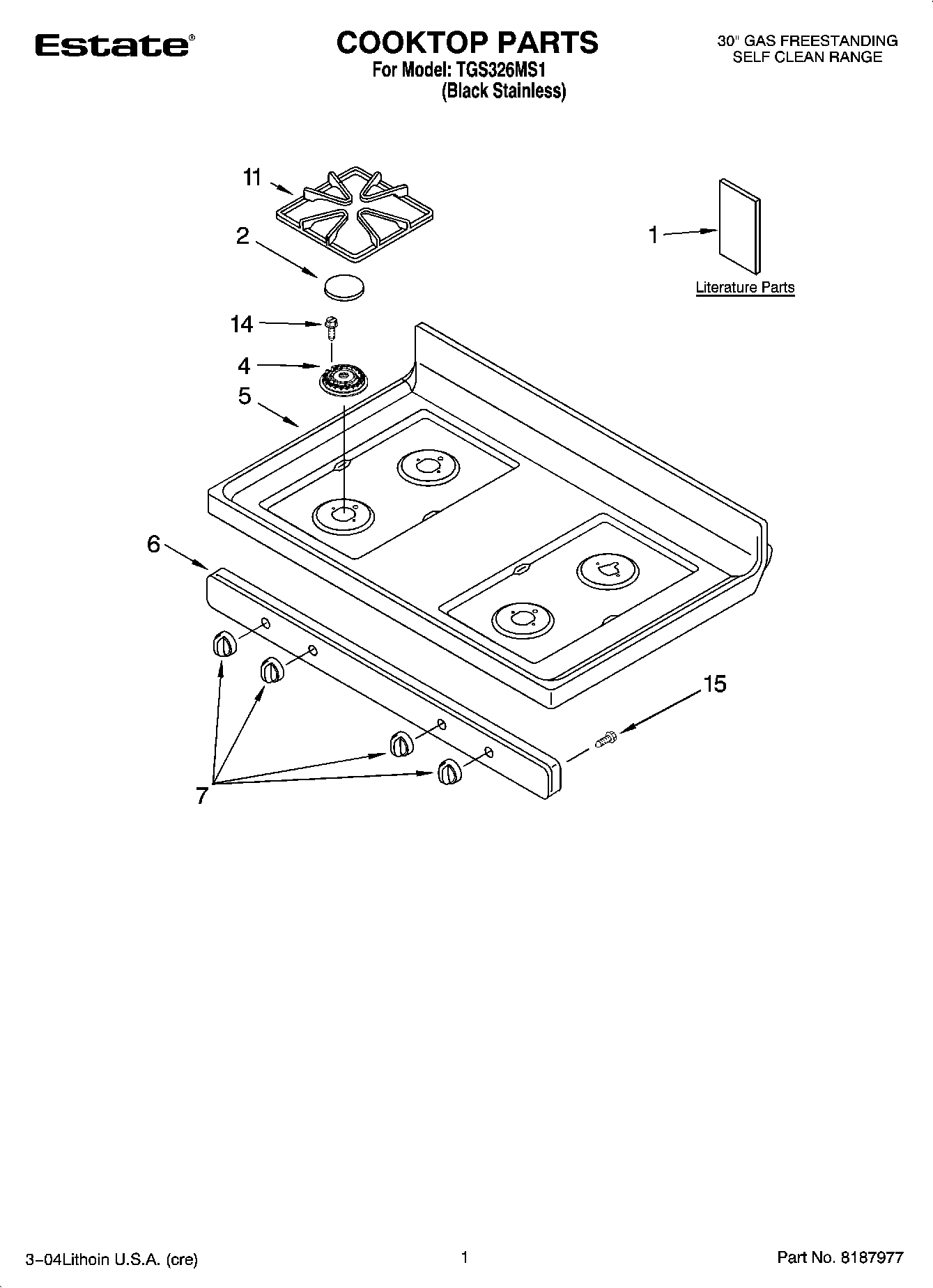 01 - COOKTOP PARTS