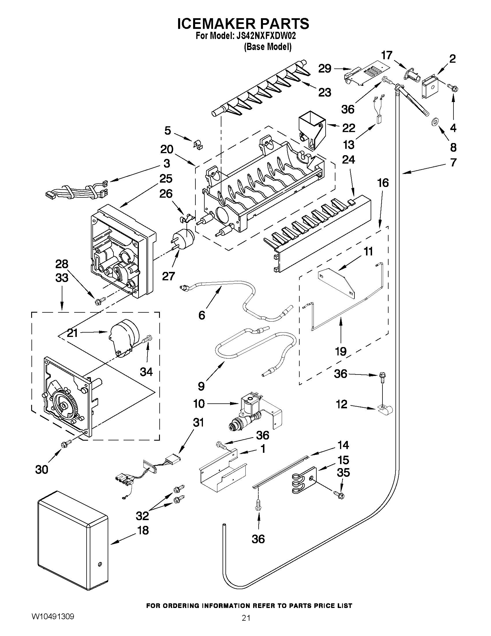 13 - ICEMAKER PARTS