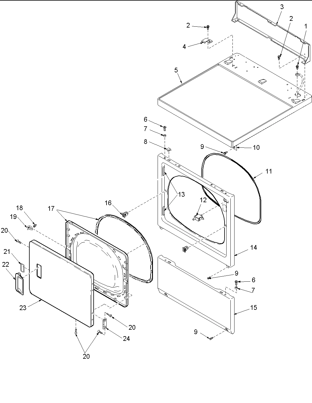 03 - DOOR AND FRONT, ACCESS, AND TOP PANELS