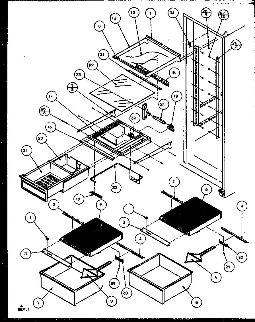 14 - REF SHELVING AND DRAWERS