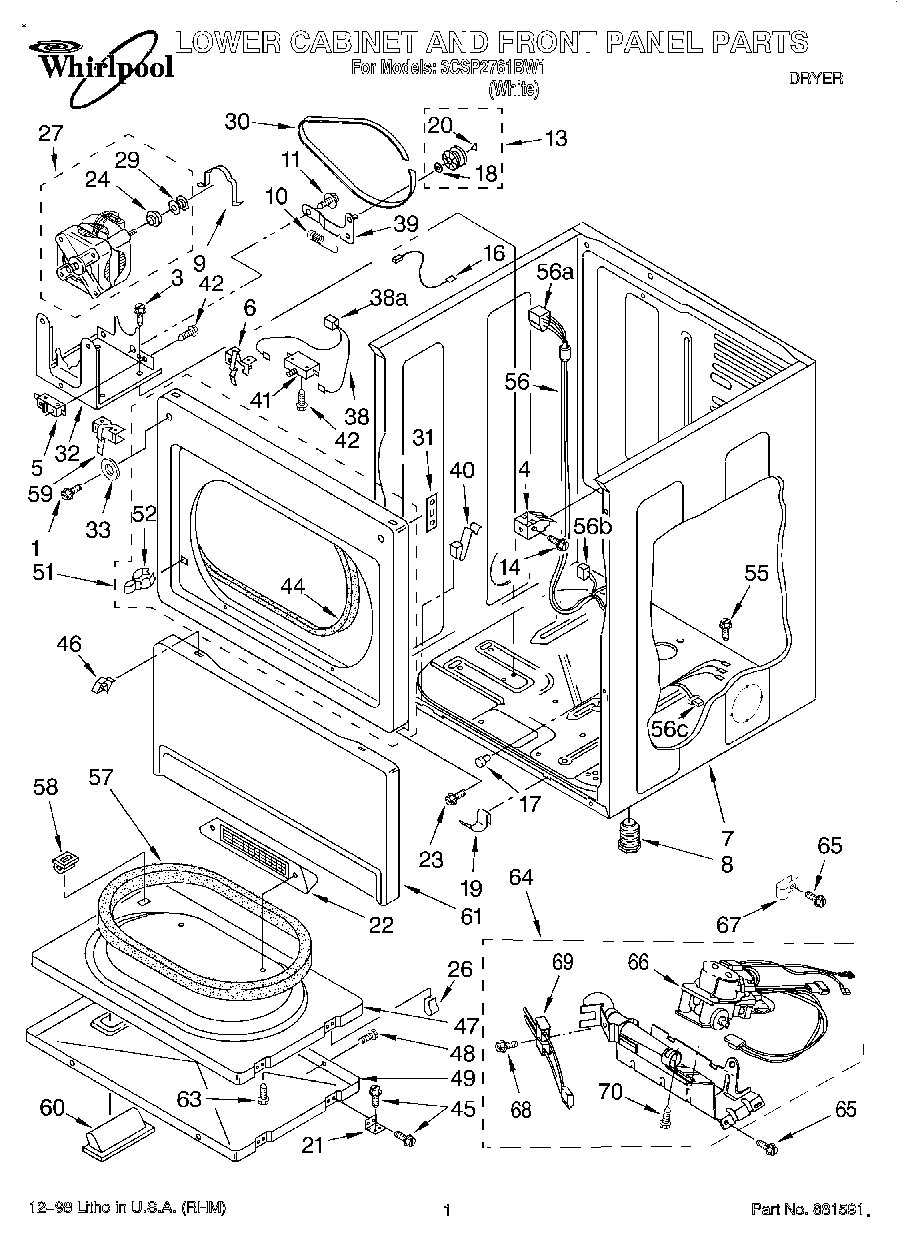 01 - LOWER CABINET AND FRONT PANEL