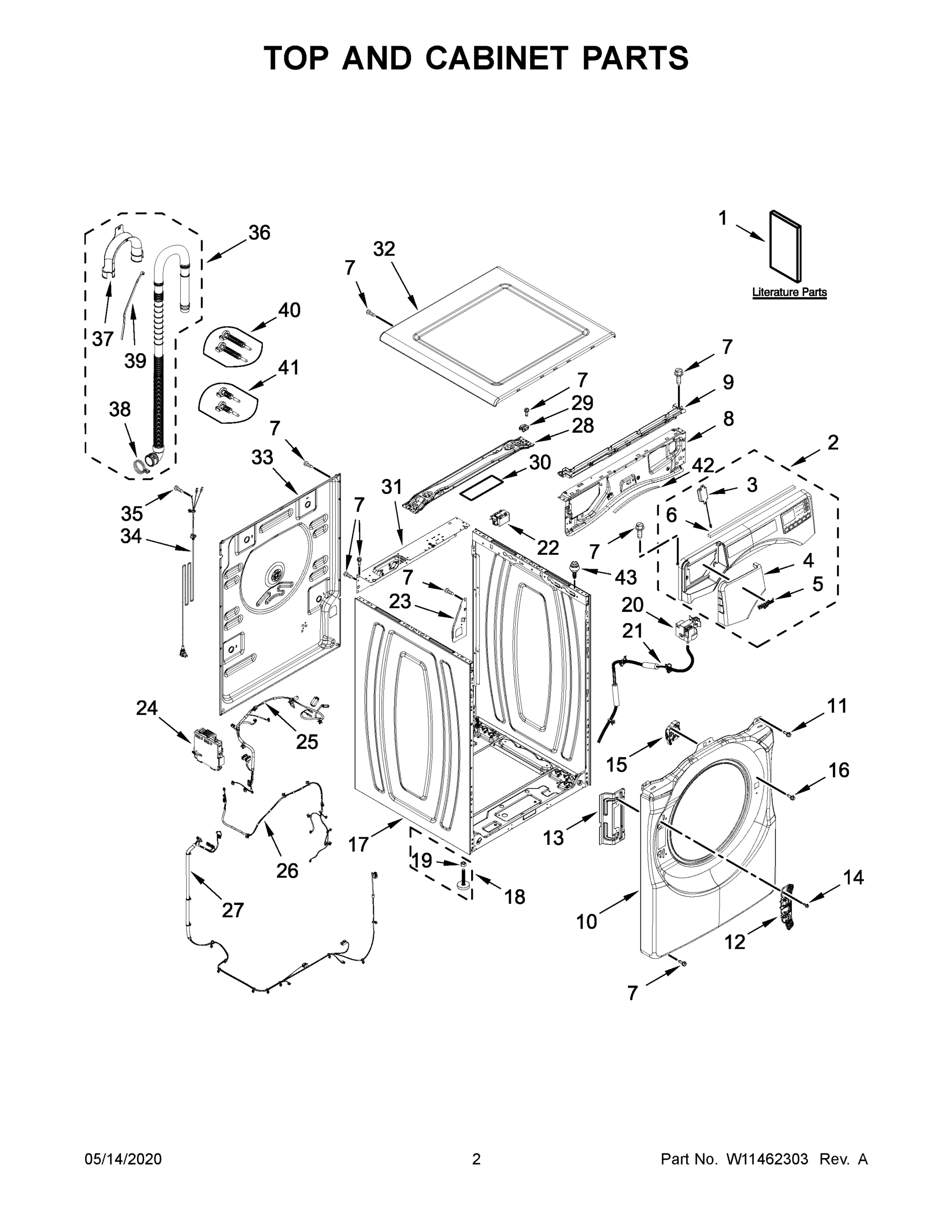 02 - TOP AND CABINET PARTS