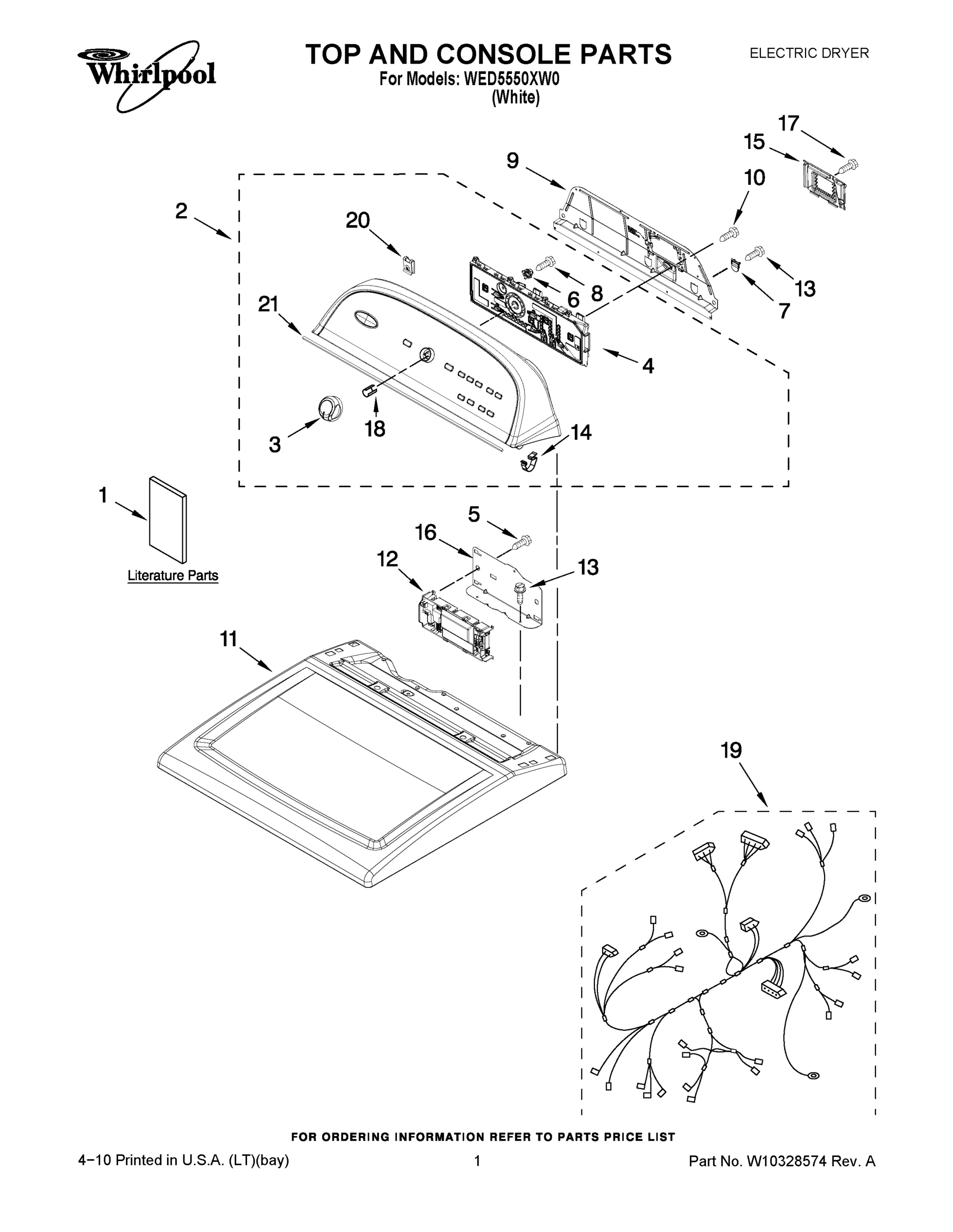 01 - TOP AND CONSOLE PARTS