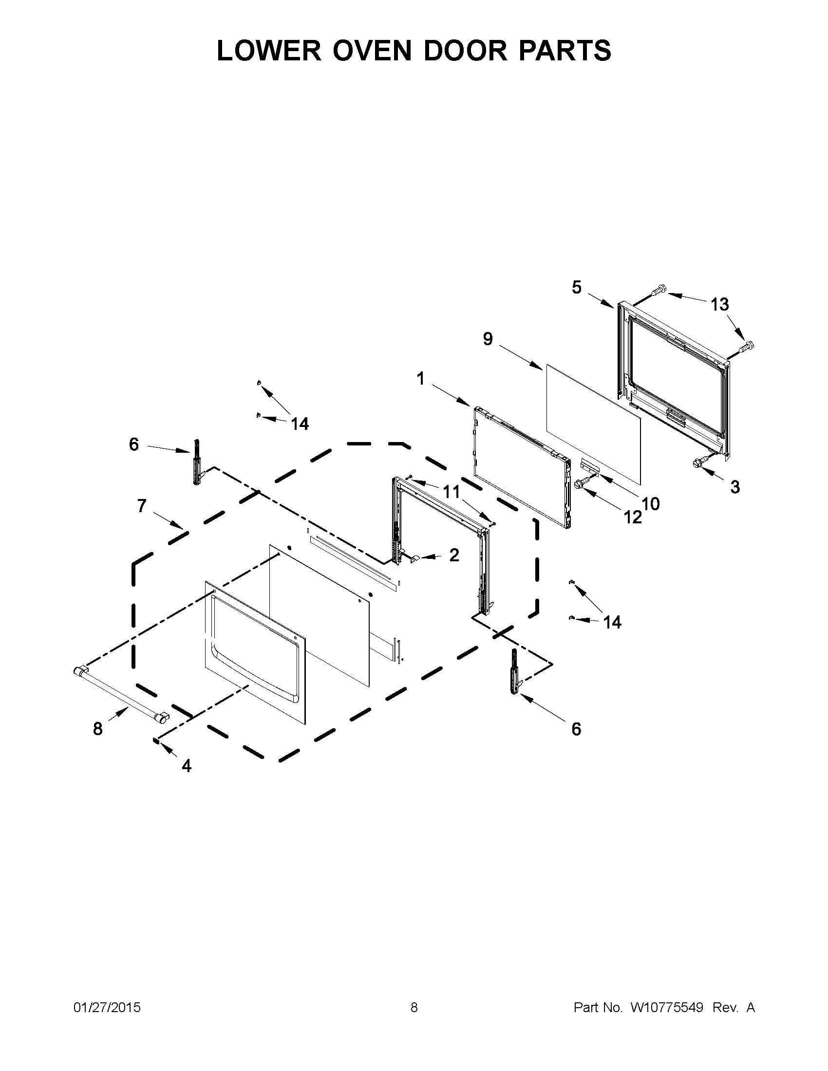 05 - LOWER OVEN DOOR PARTS