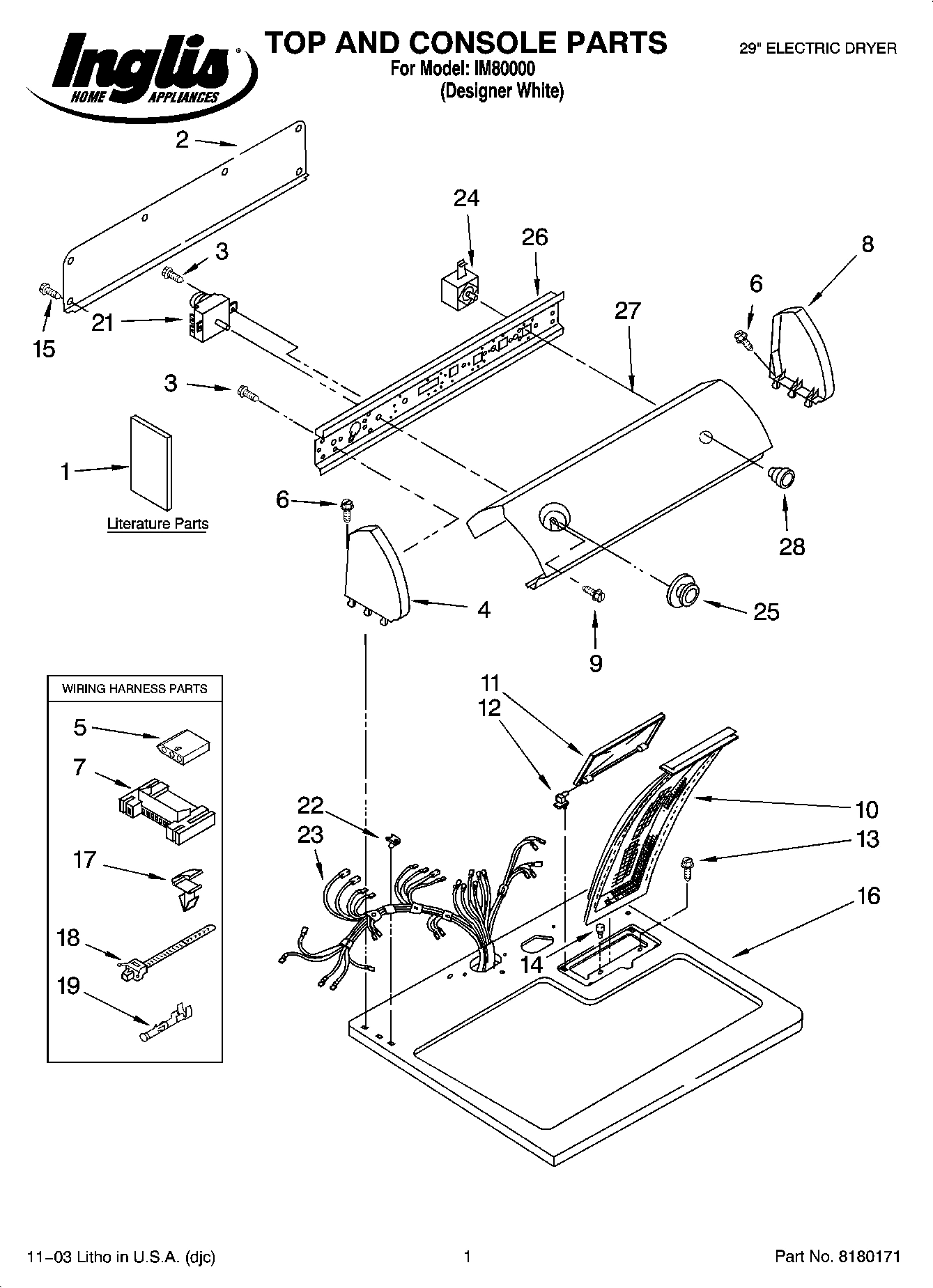 01 - TOP AND CONSOLE PARTS