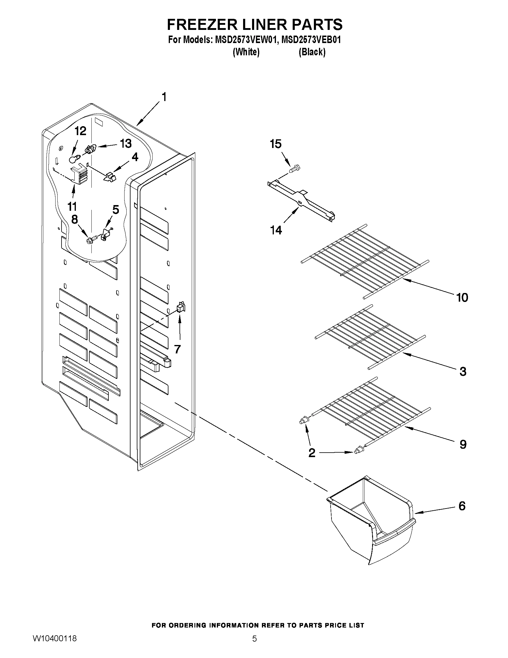 04 - FREEZER LINER PARTS