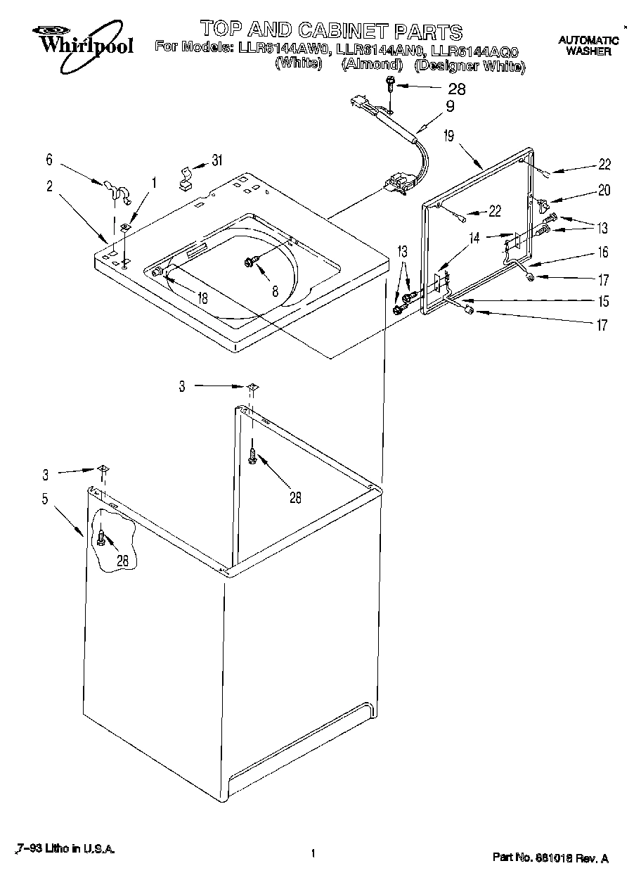 01 - TOP AND CABINET, LITERATURE AND OPT