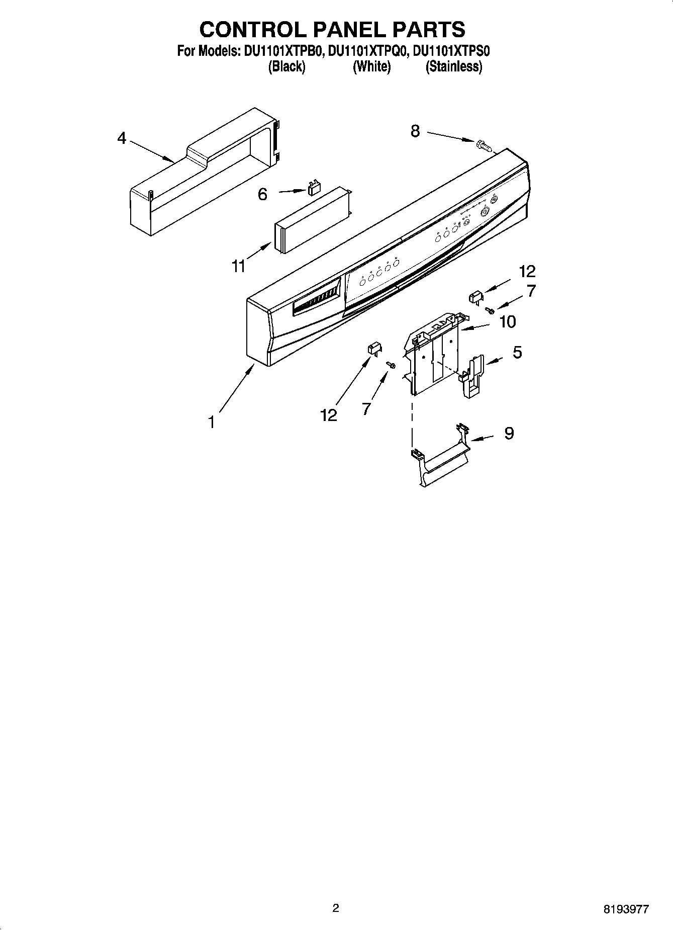 02 - CONTROL PANEL PARTS