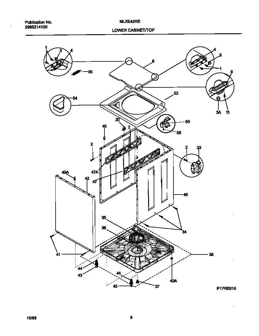 05 - P17R0010 WSHR CAB,TOP