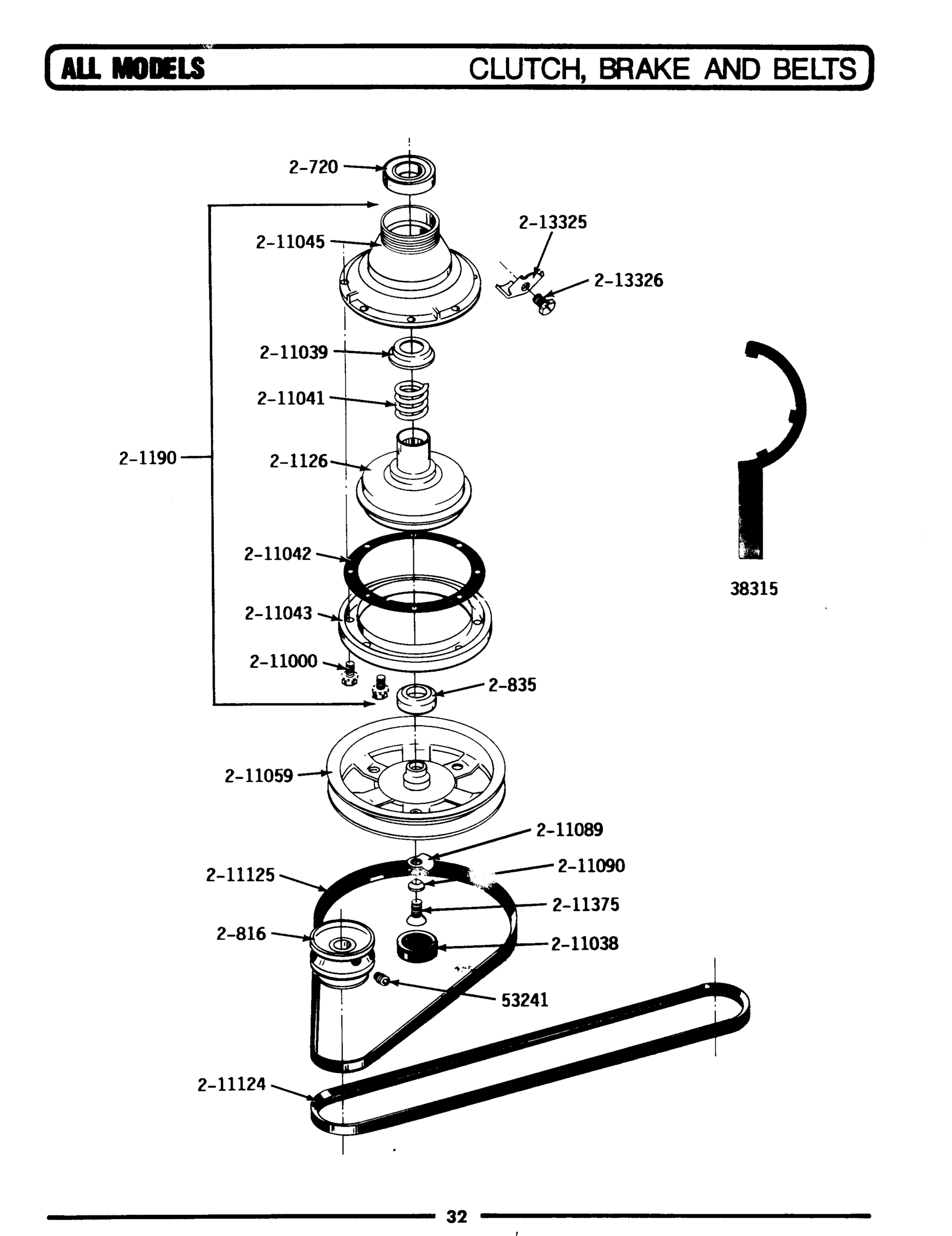 10 - CLUTCH, BRAKE & BELTS