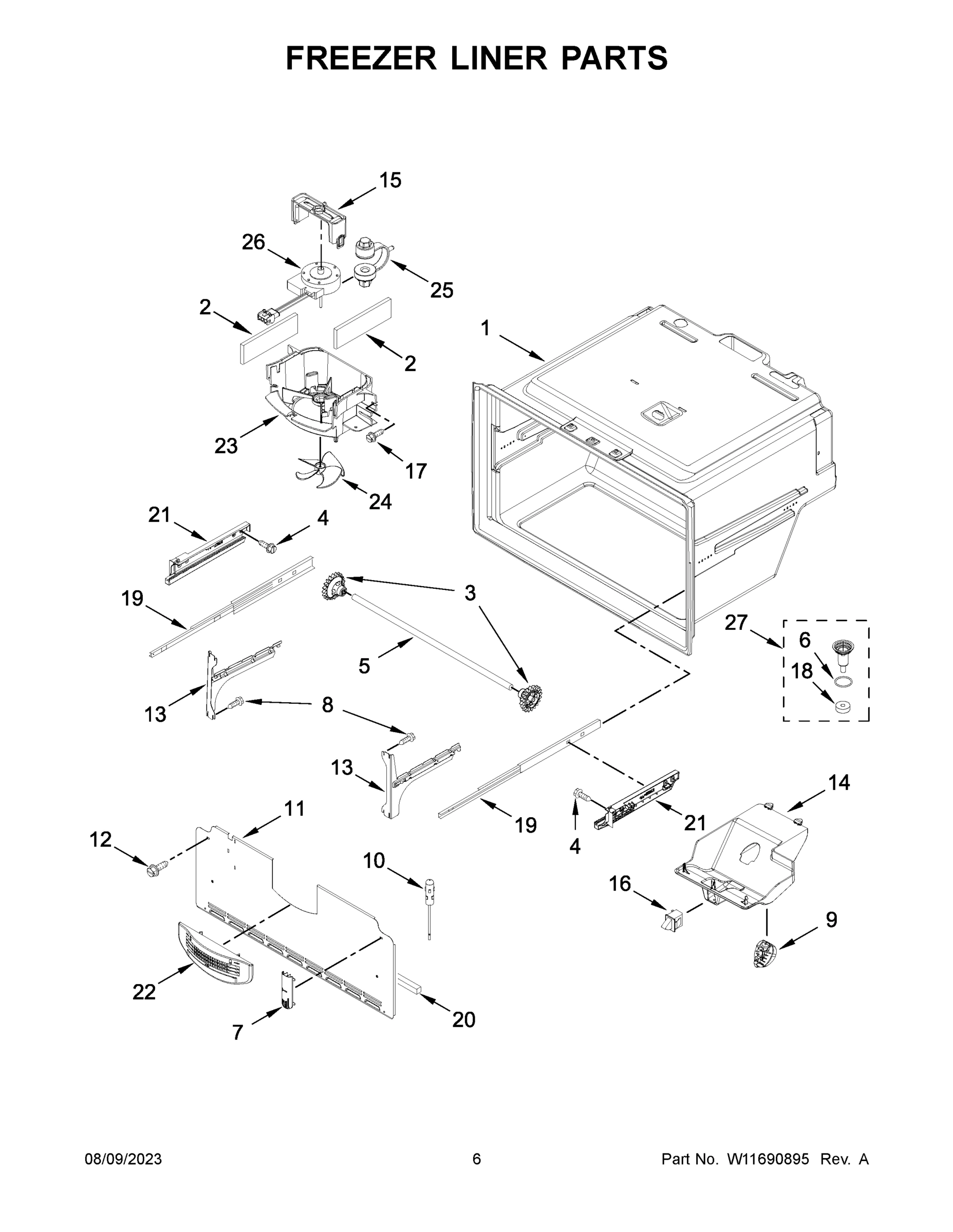 04 - FREEZER LINER PARTS