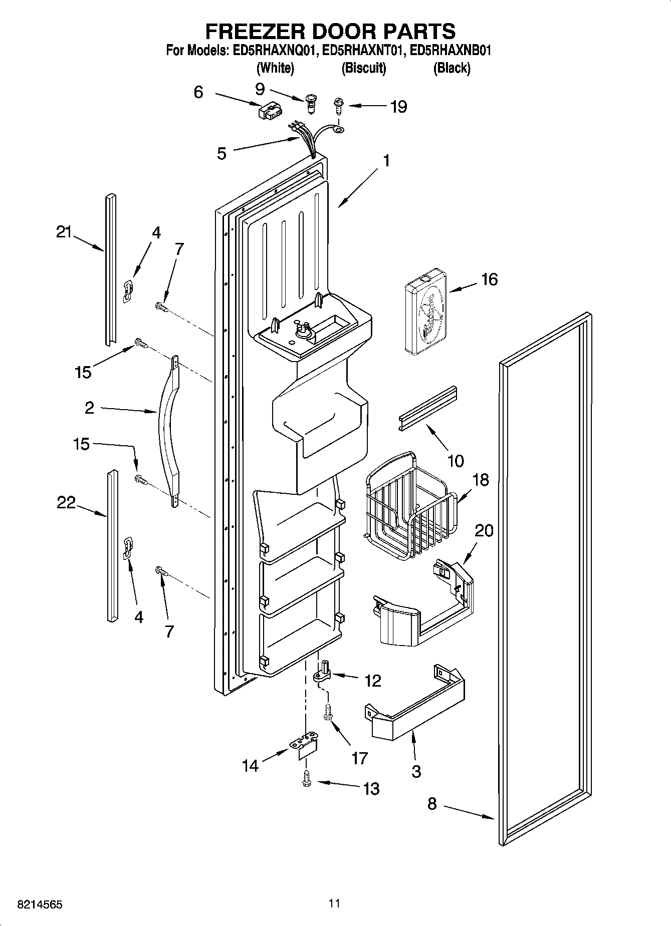 07 - FREEZER DOOR PARTS