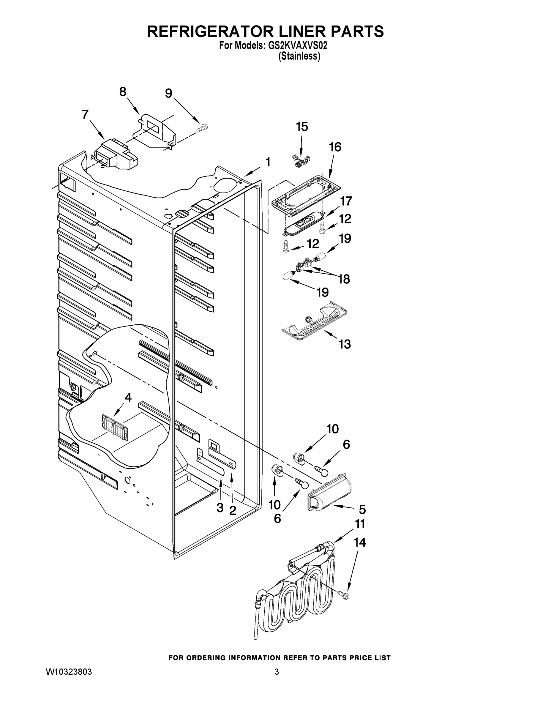 02 - REFRIGERATOR LINER PARTS
