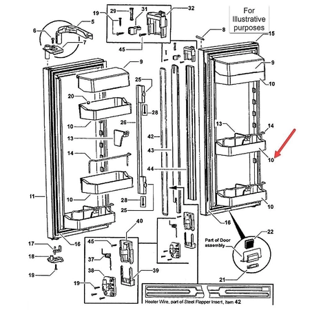 836993 Fisher & Paykel Refrigerator Door Shel