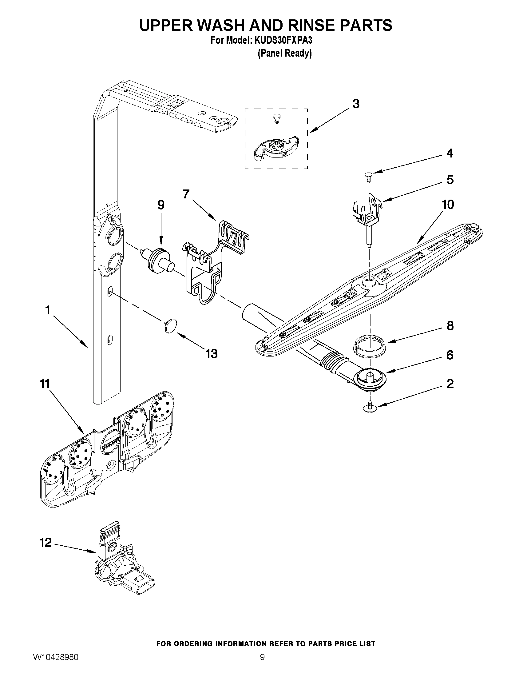 07 - UPPER WASH AND RINSE PARTS
