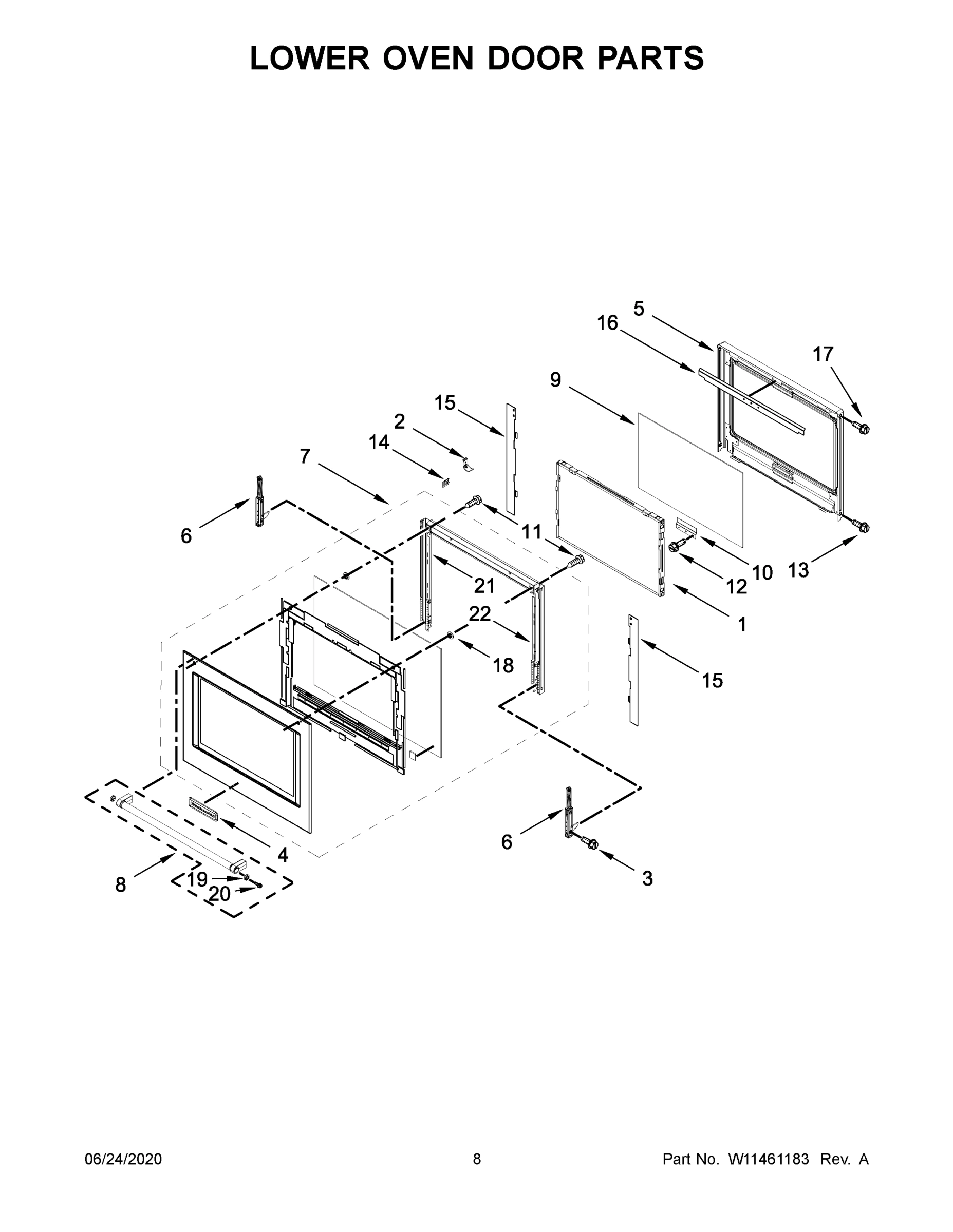 05 - LOWER OVEN DOOR PARTS