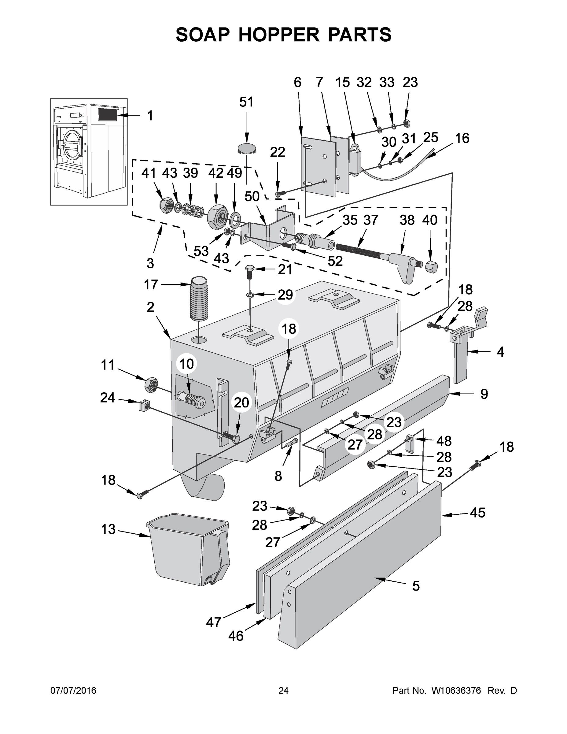 13 - SOAP HOPPER PARTS