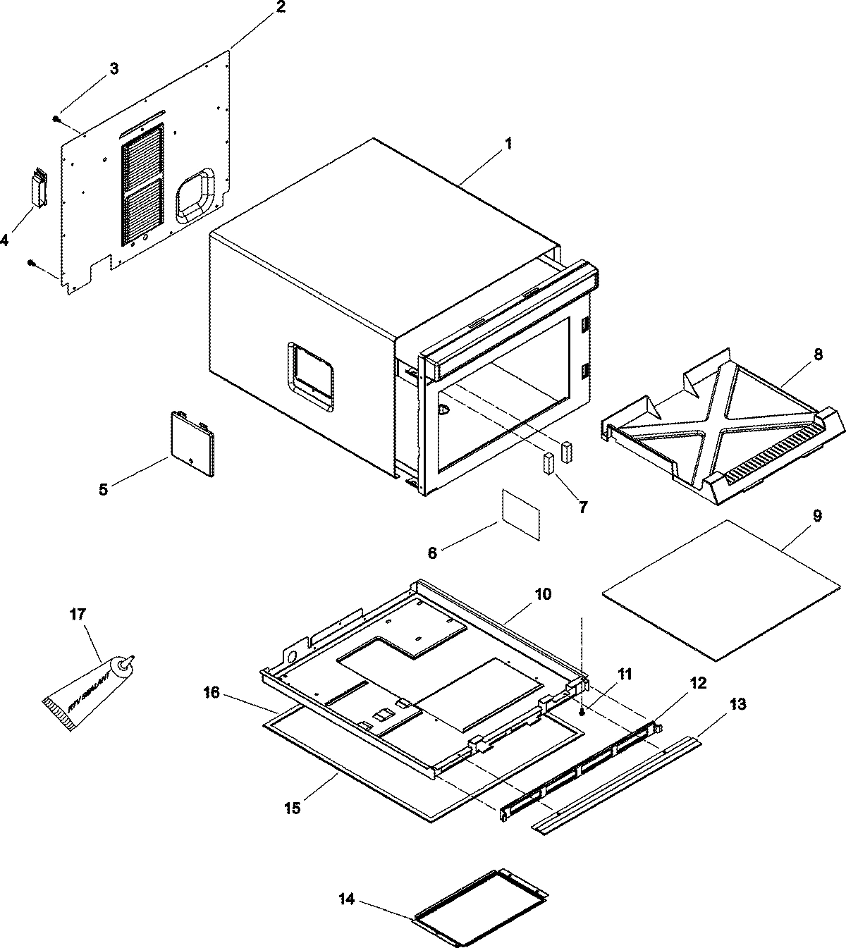 05 - TRAY, GREASE SHIELD, CABINET,