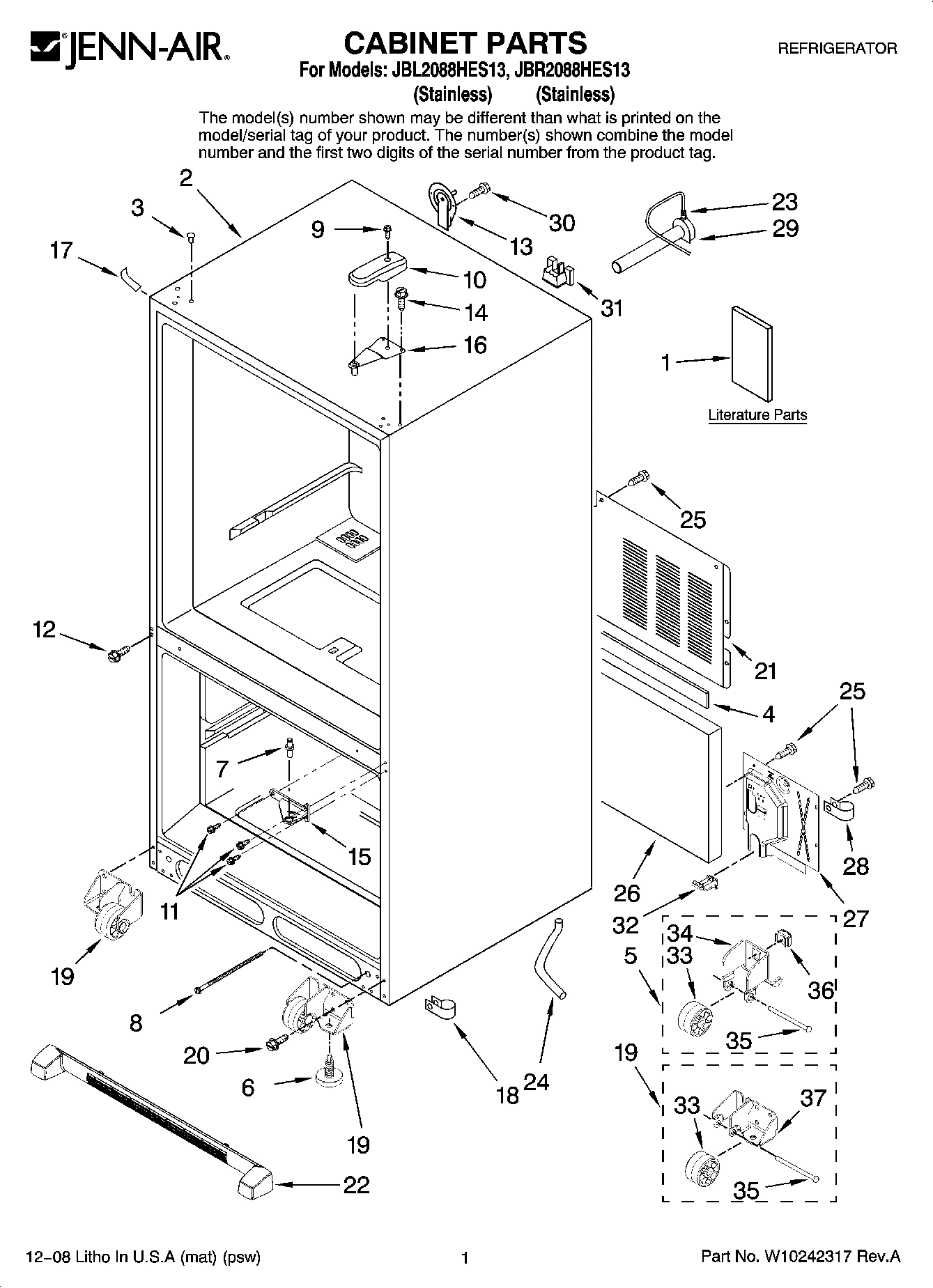 01 - CABINET PARTS