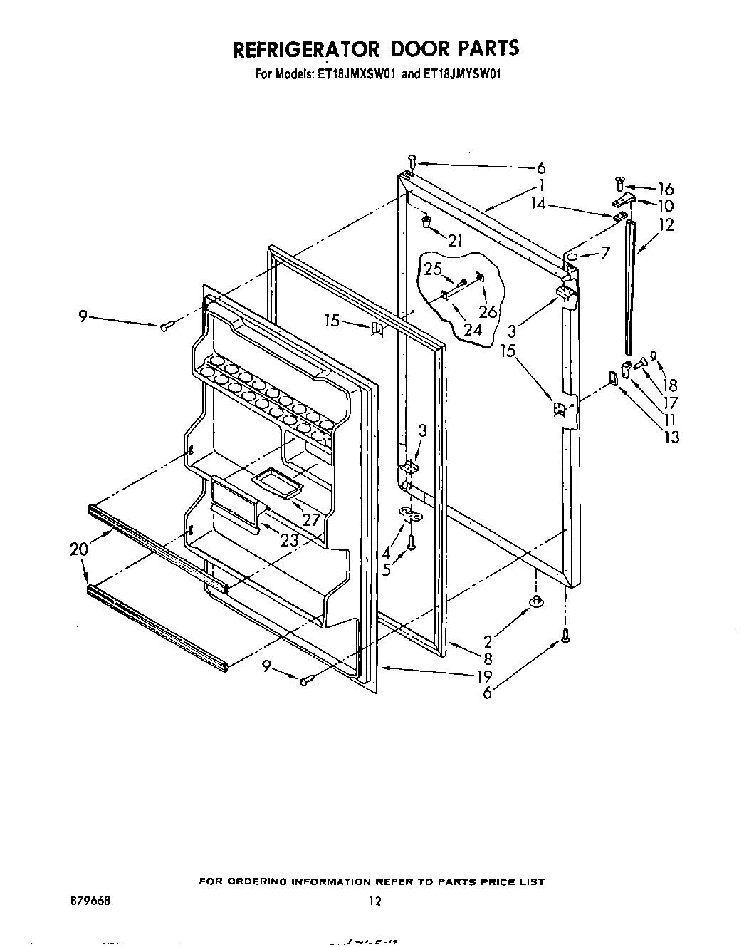 09 - REFRIGERATOR DOOR , NOT ILLUSTRATED