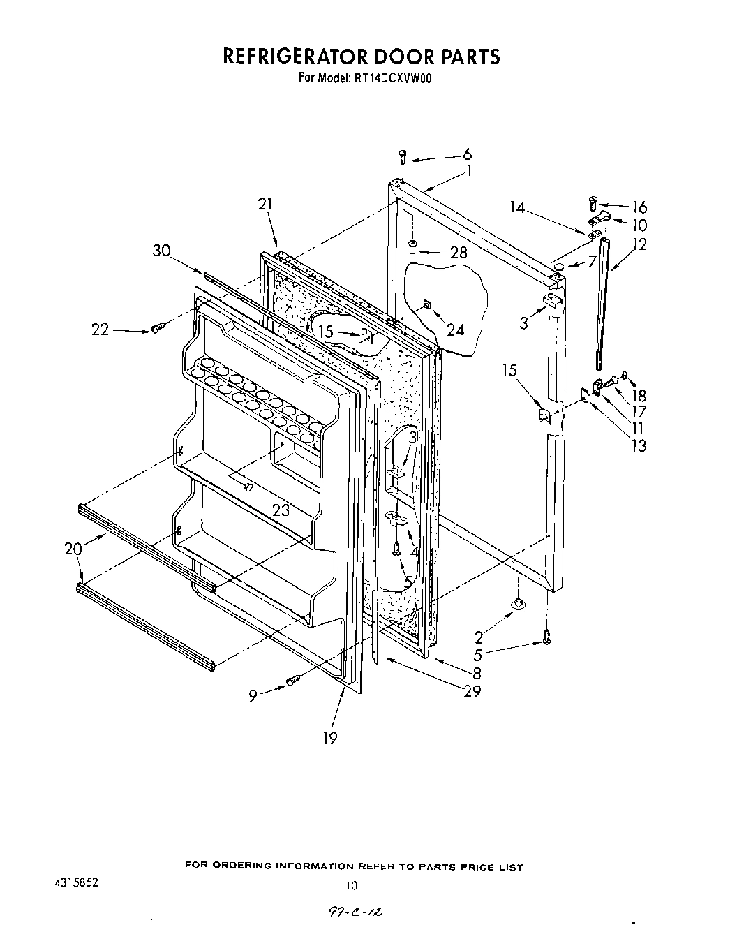 08 - REFRIGERATOR DOOR , NOT ILLUSTRATED