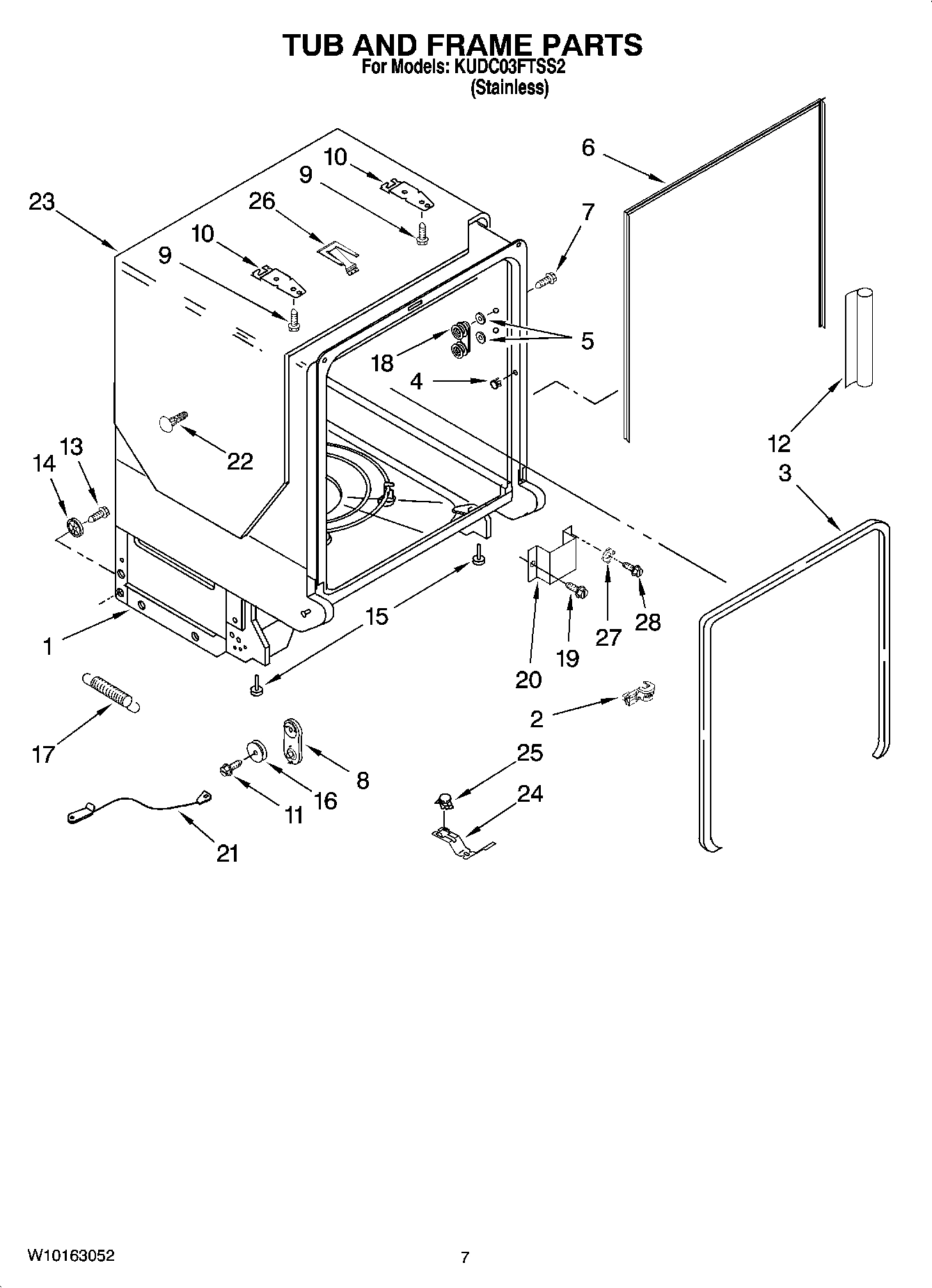 07 - TUB AND FRAME PARTS